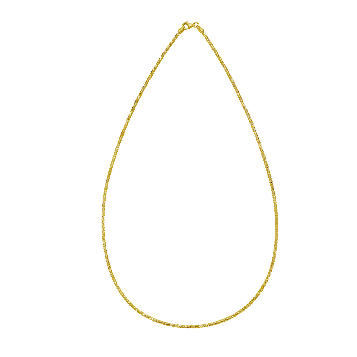 14K Gold Spring-Inspired Diamond Cut Sparkle Chain Necklace, 18", Made In Italy