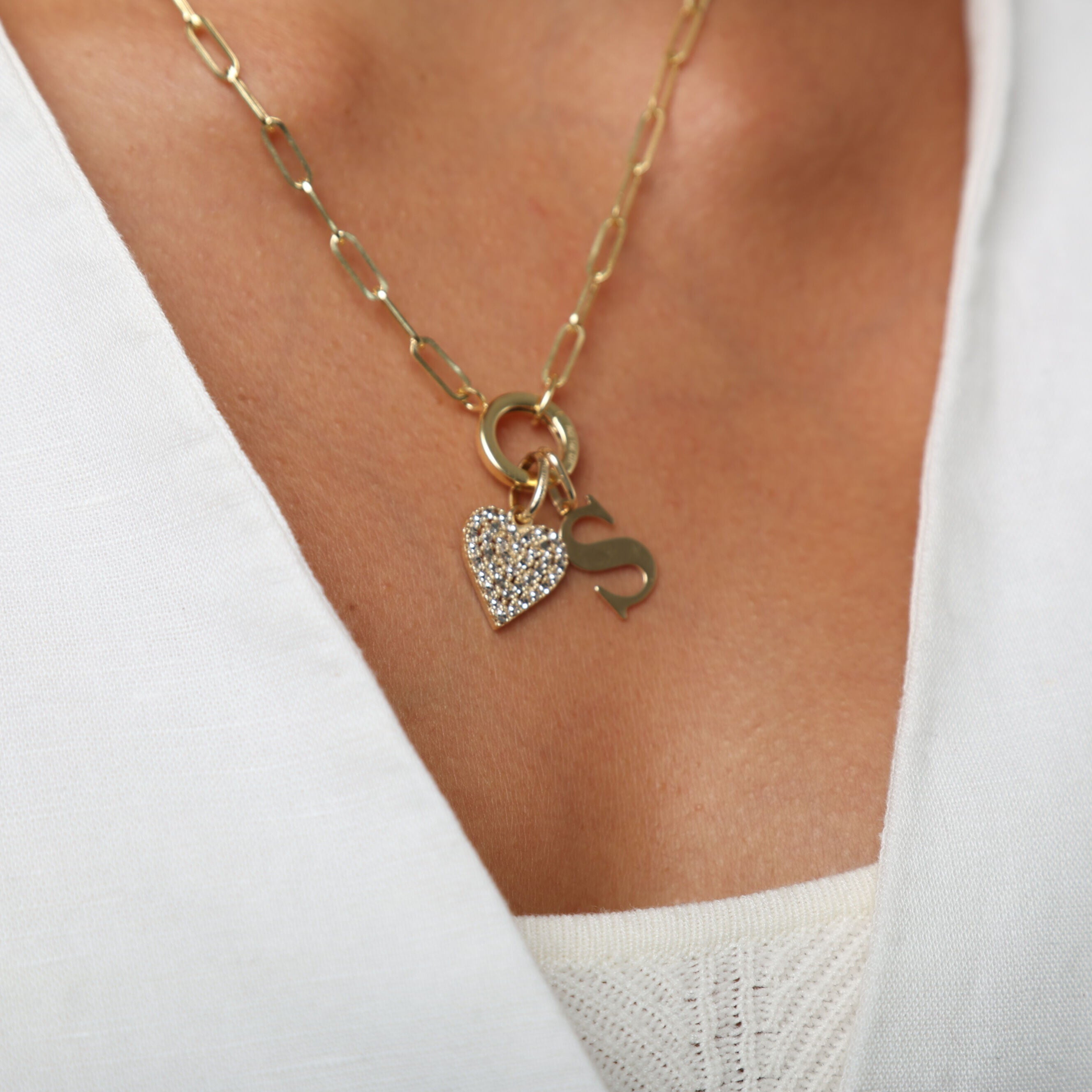 14K Gold Initial Charm / Pendant