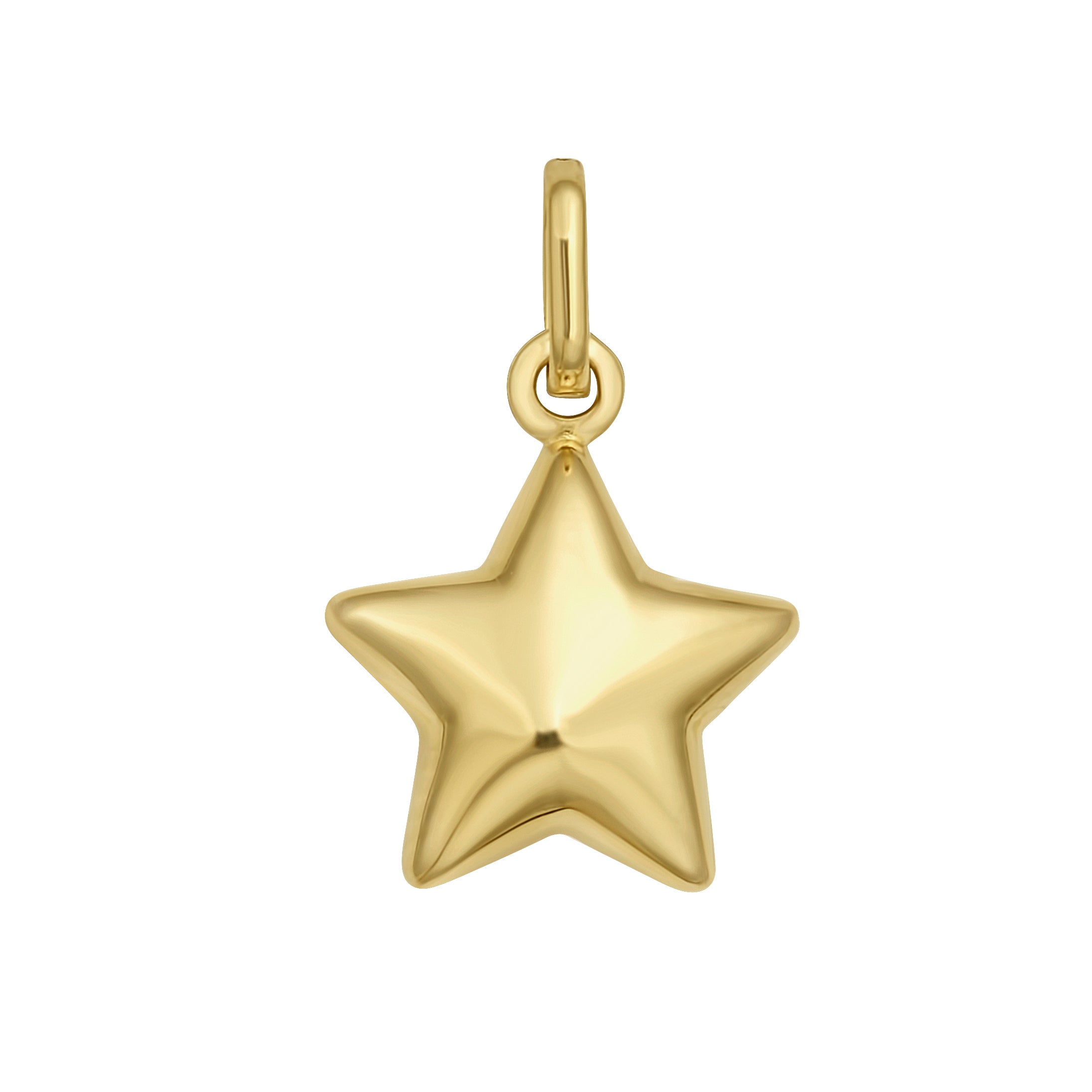 14K Gold Star Charm Pendant