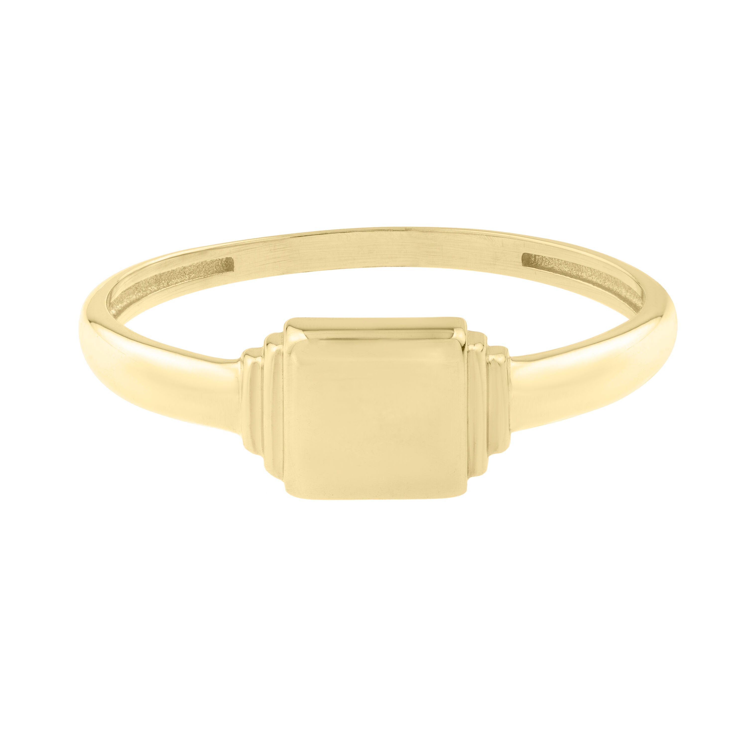 14K Gold Mini Square Signet Ring