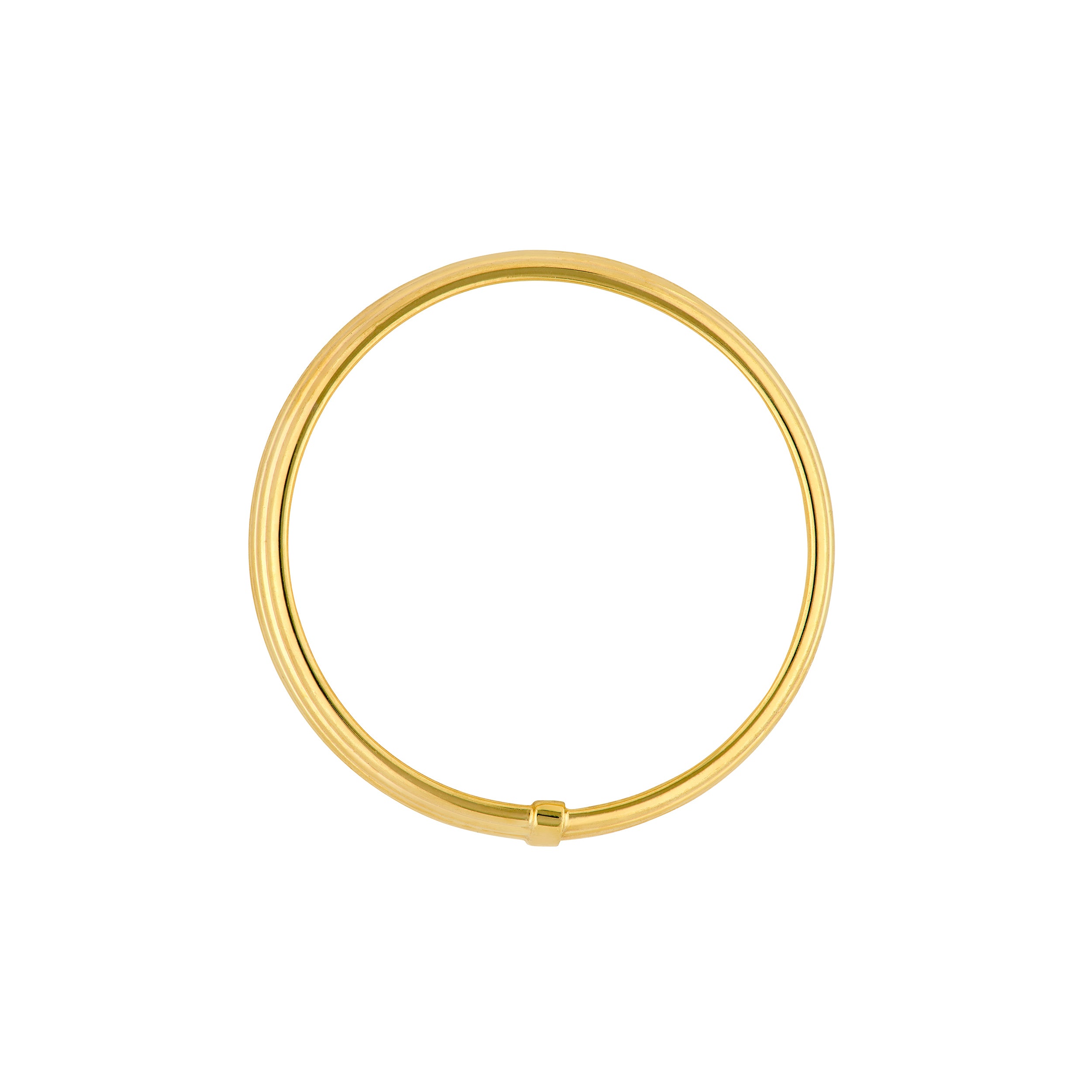 14K Yellow Gold Grooved Multi-Band Ring , 4mm