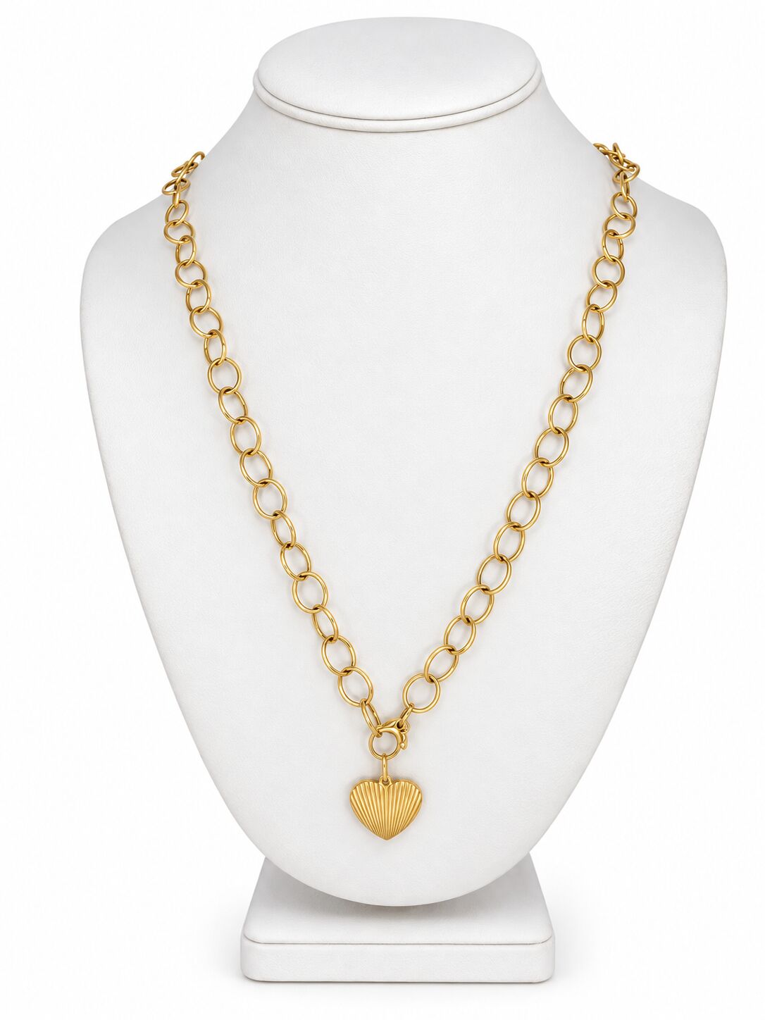 14K Yellow Gold Oval Wire Link Necklace, 8.8mm, 20" 24" 30", Made in Italy