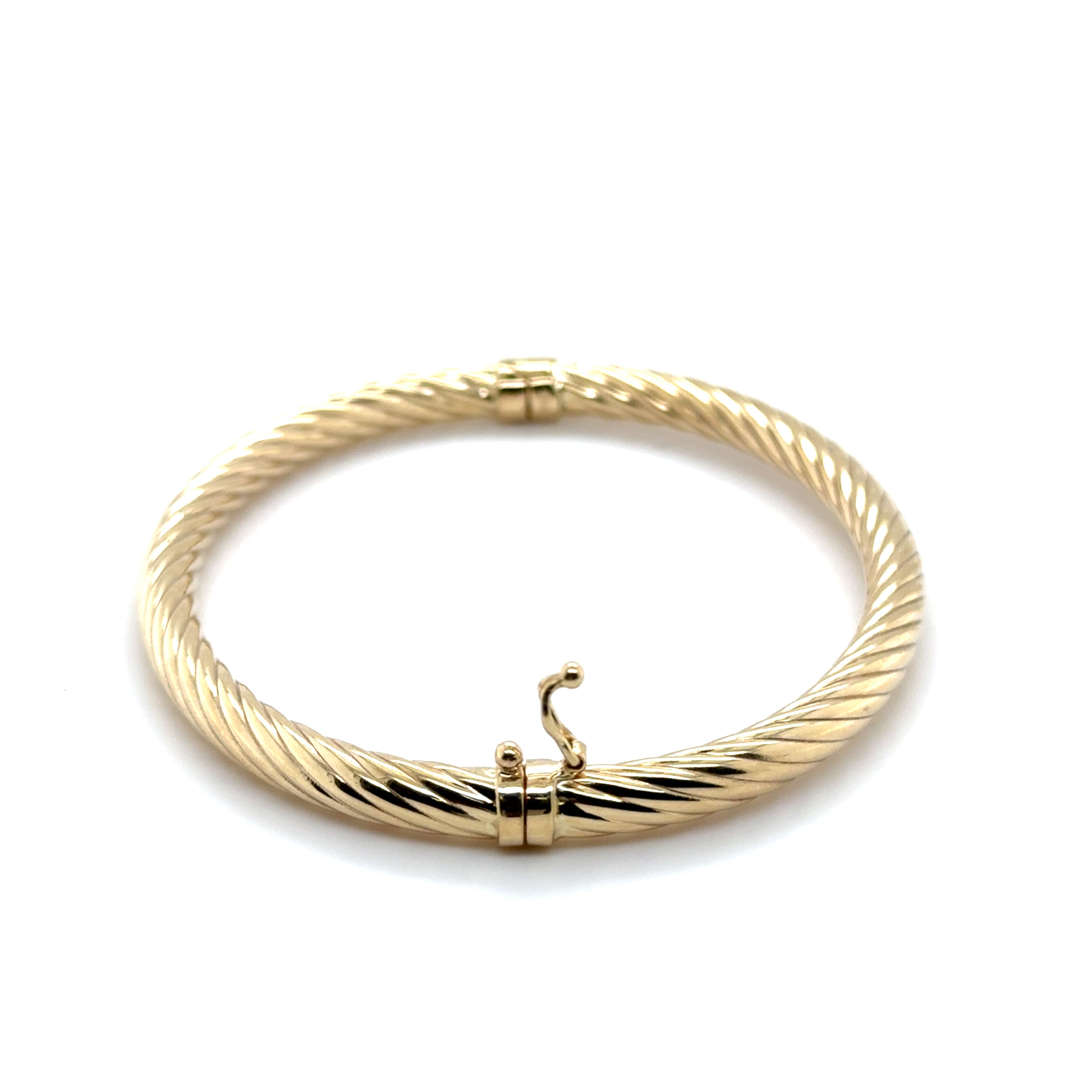 Polished twist rope bracelet with 5mm width for standout look, benefits include secure wear and lasting shine, great for milestone events