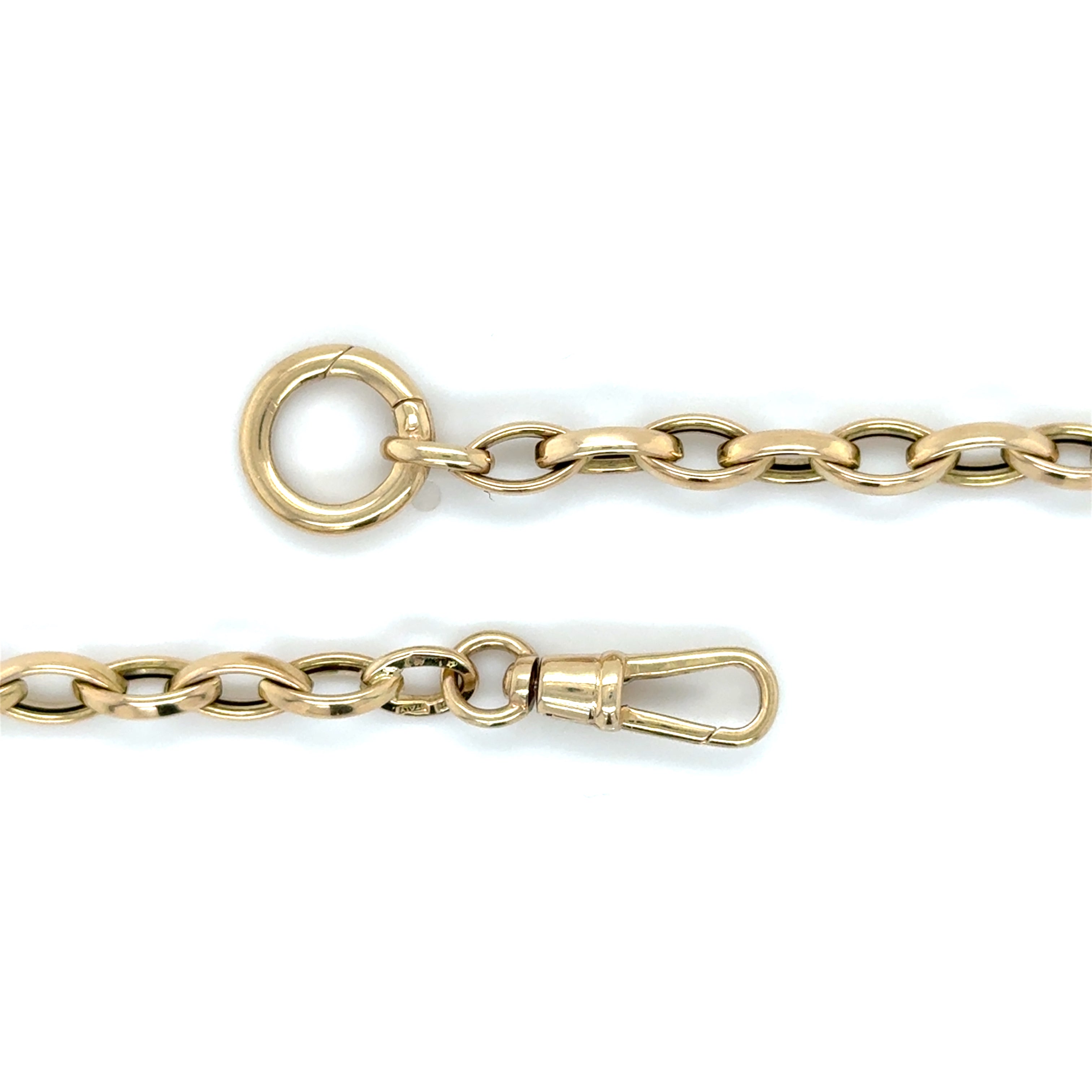 14K Gold Double Clasp Charm Holder Necklace