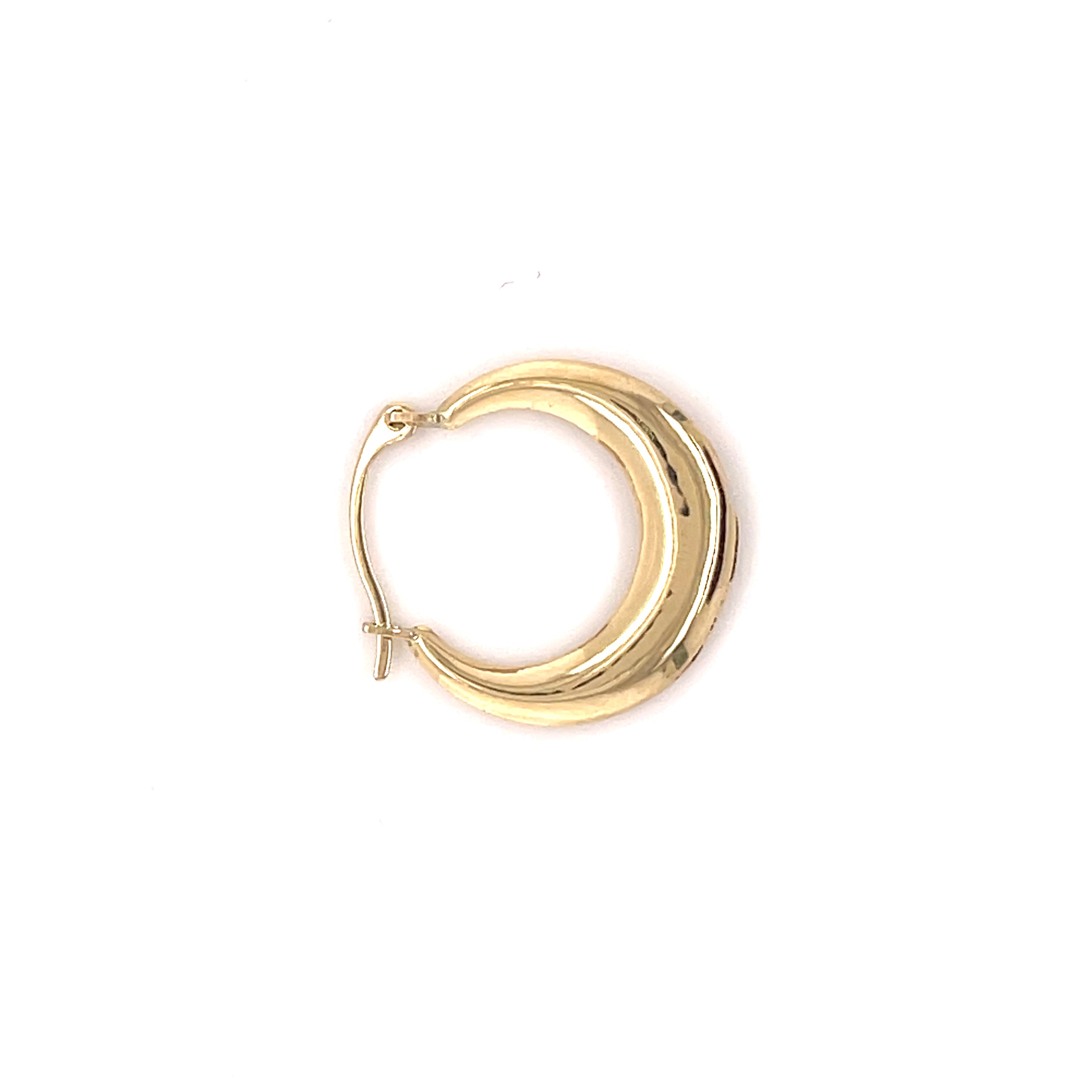 14K Yellow Gold Dainty Graduated Twisted Hoop Earrings