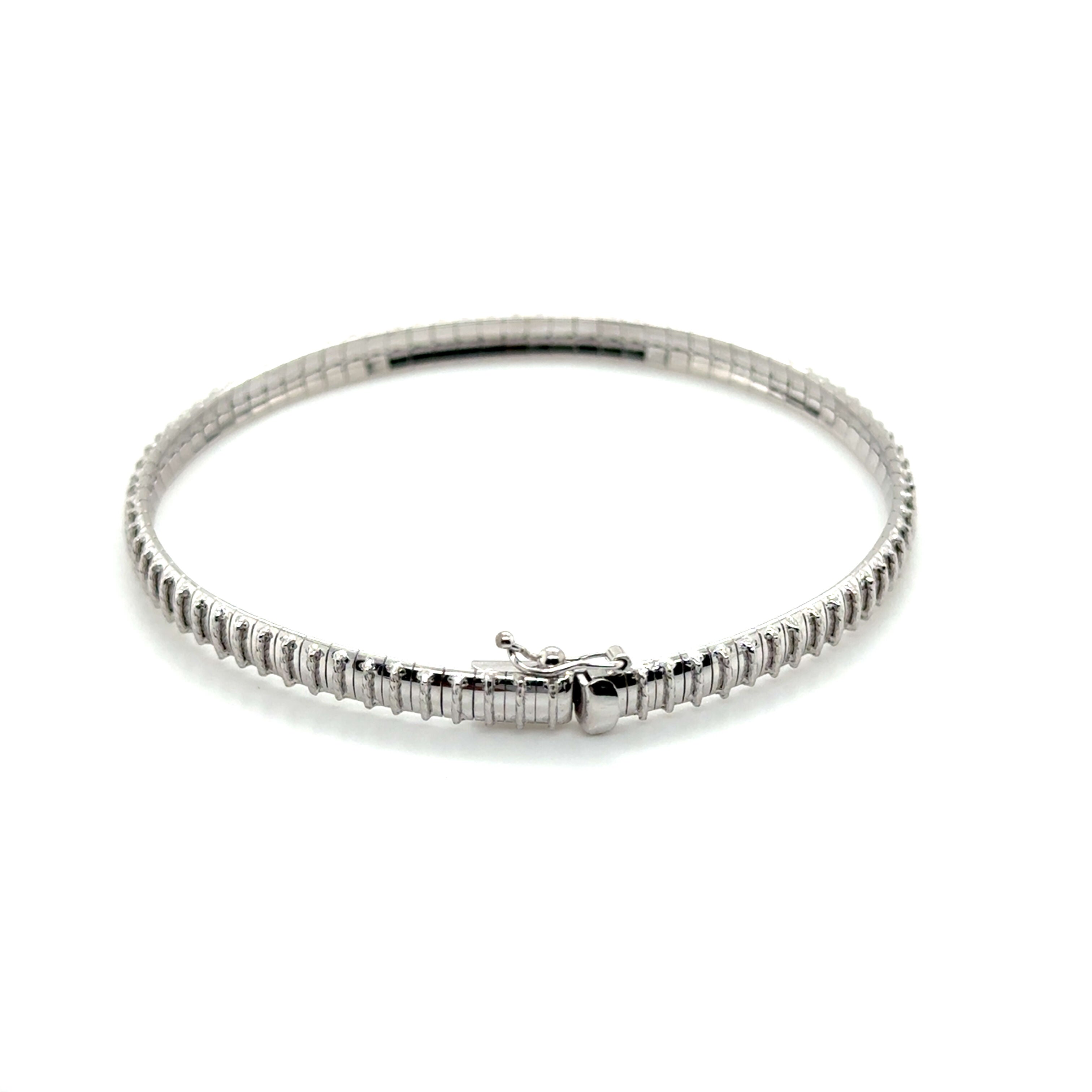 Elegant white gold bracelet for formal occasions or luxe everyday styling.