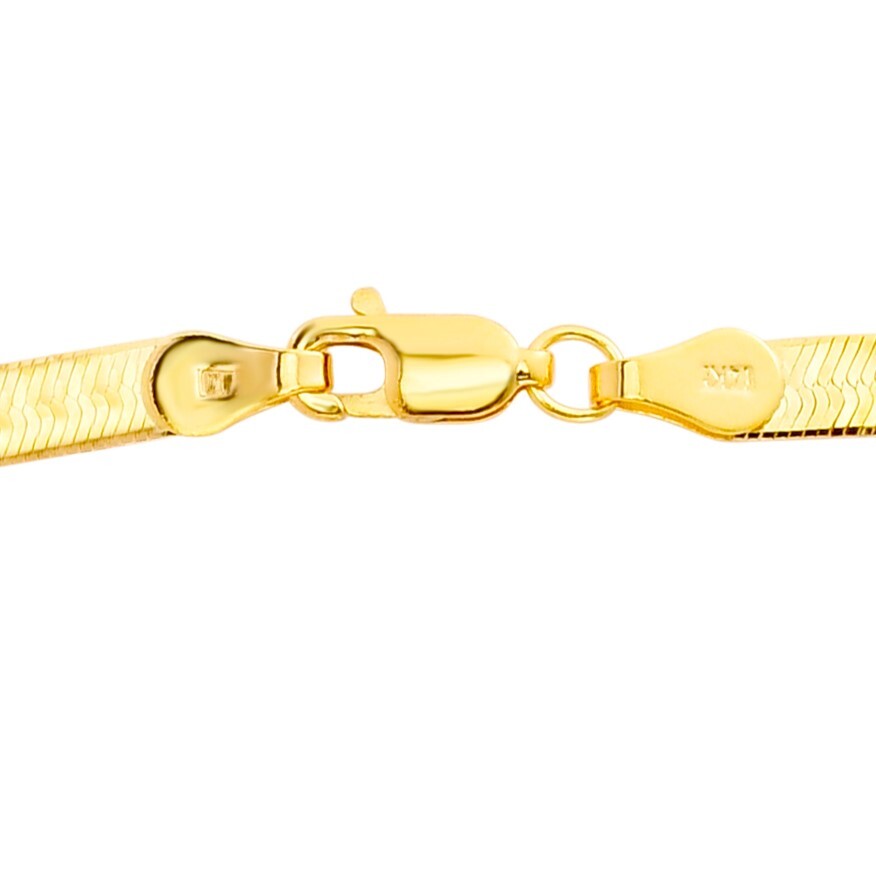 14K Gold 4.6mm Herringbone Necklace