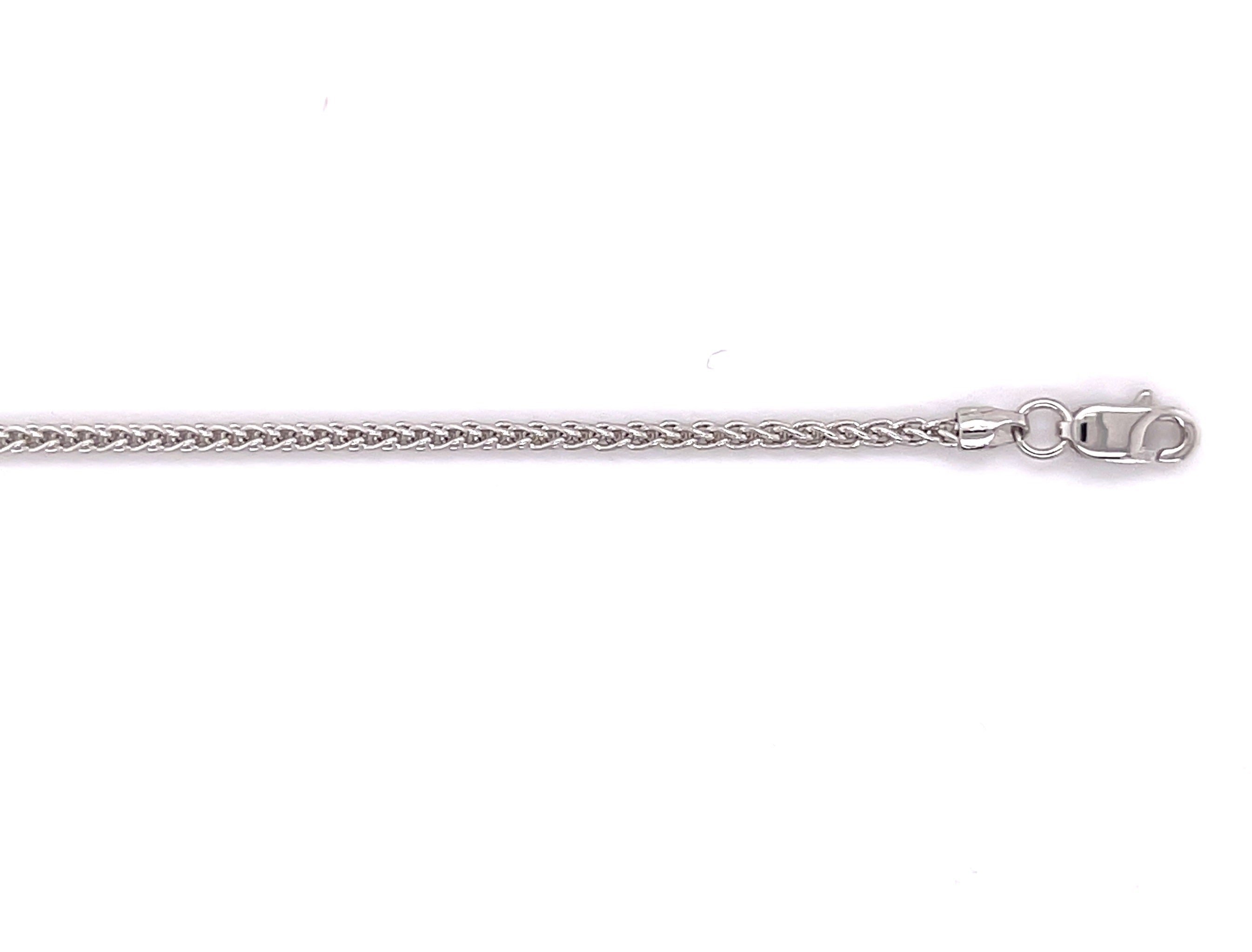 White Gold Wheat Anklet