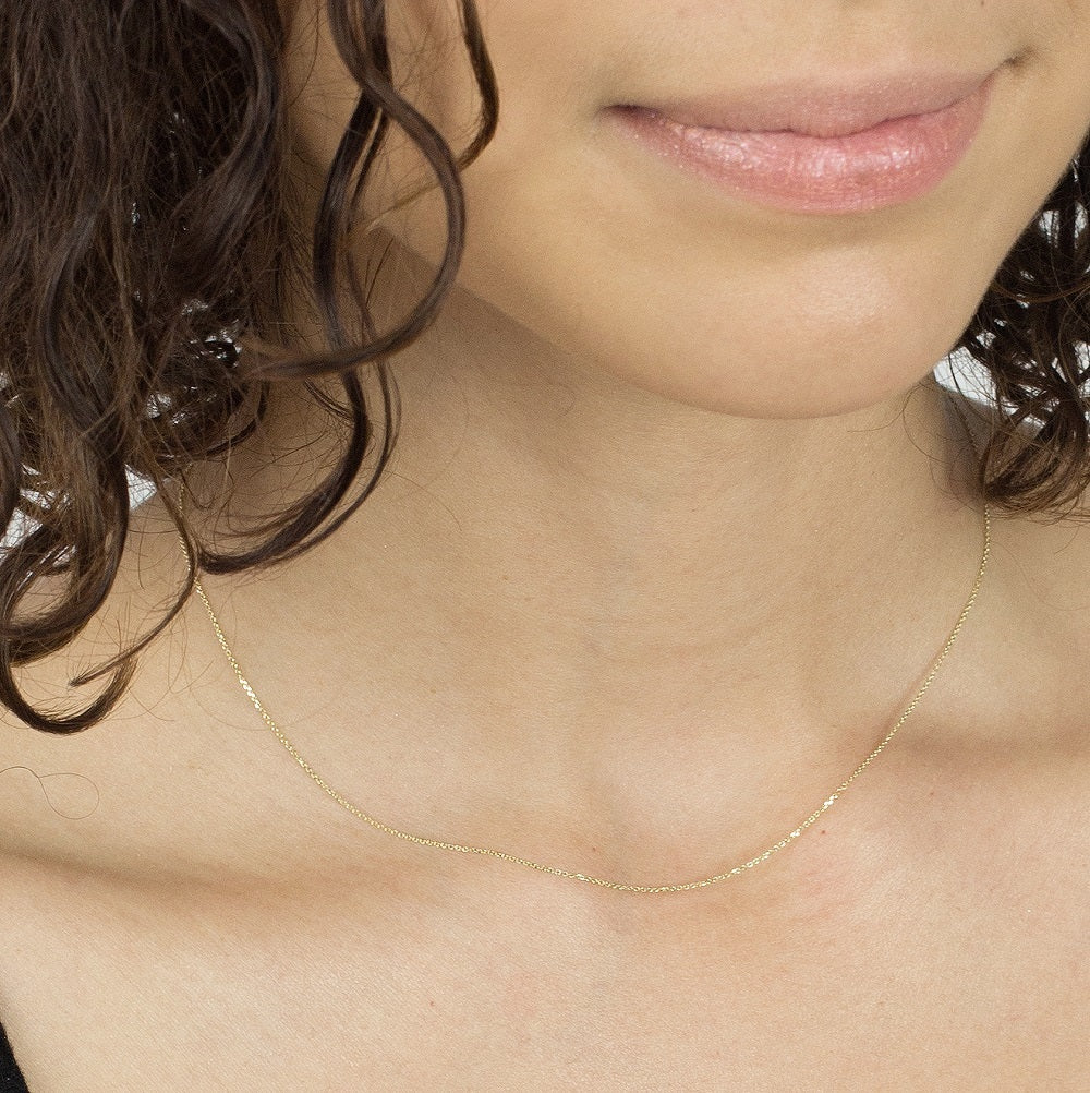 Dainty 14K Gold Cable Chain