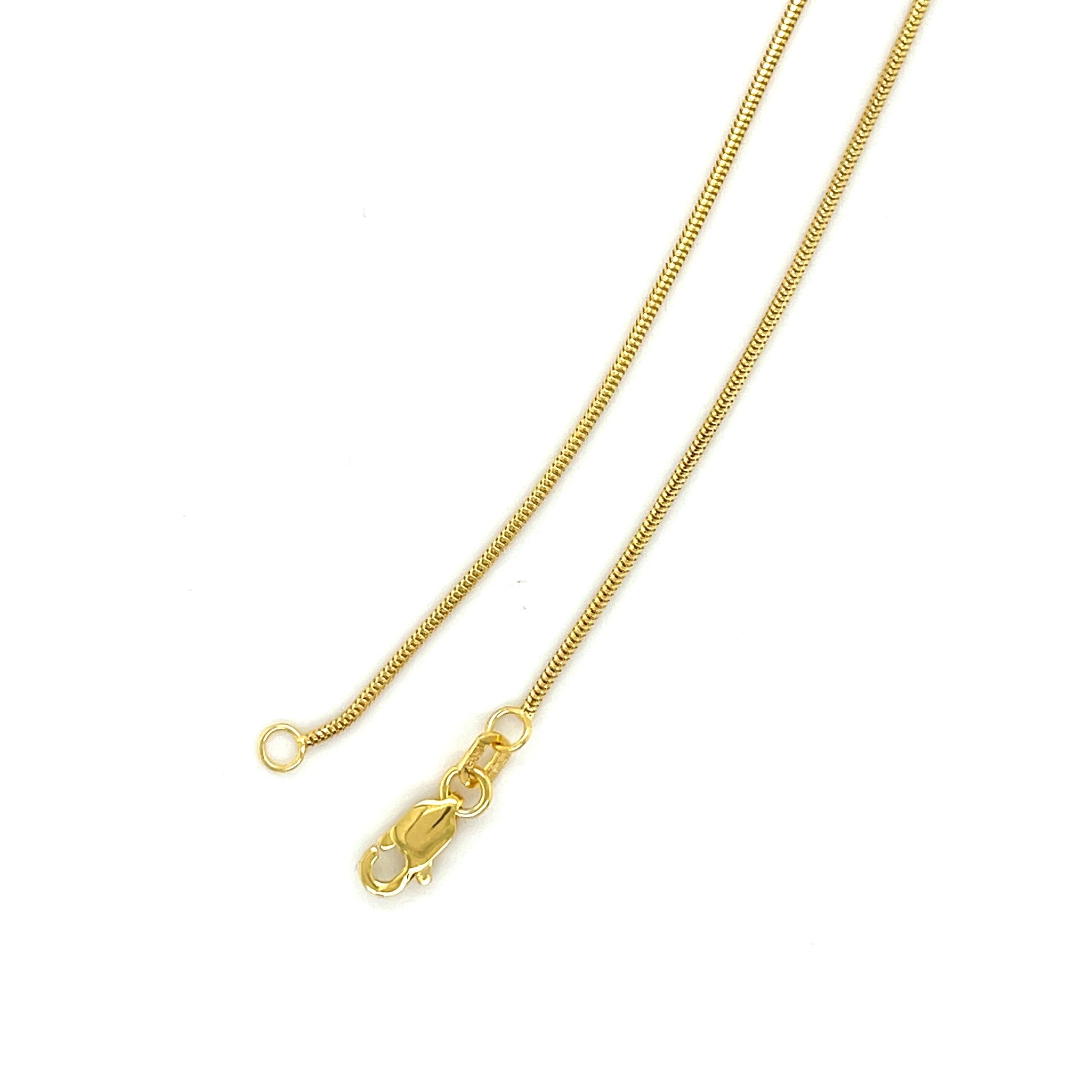 Real 14K Gold Snake Necklace Chain