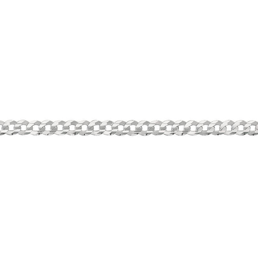 White Gold Curb Anklet