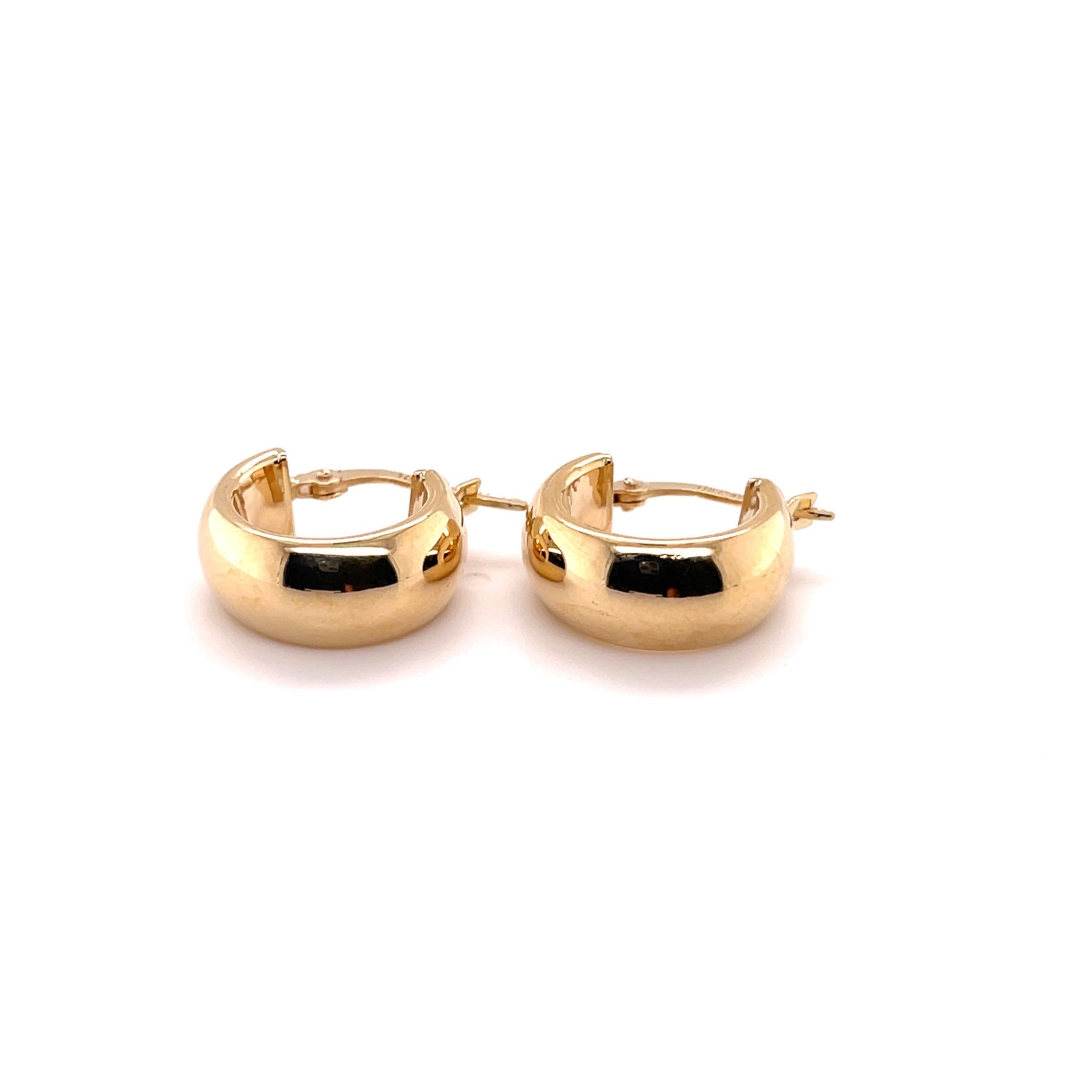 14K sale Gold Small Chunky Hoop earring