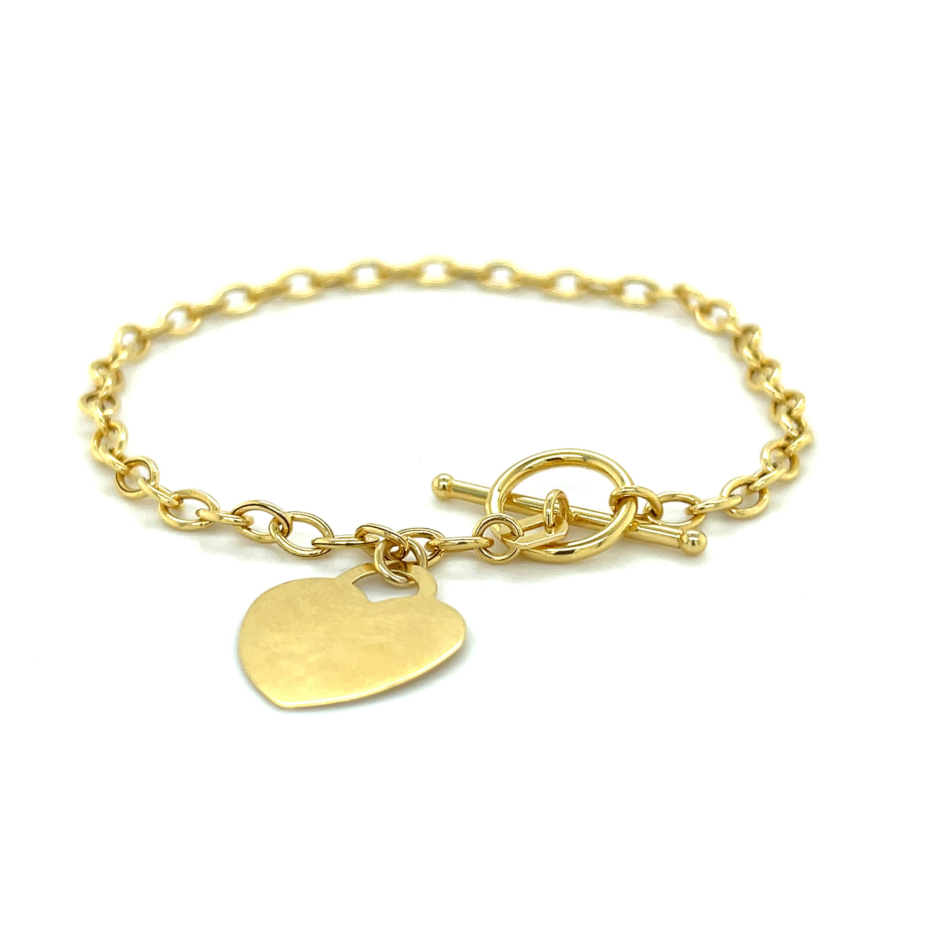 Heart toggle bracelet sale