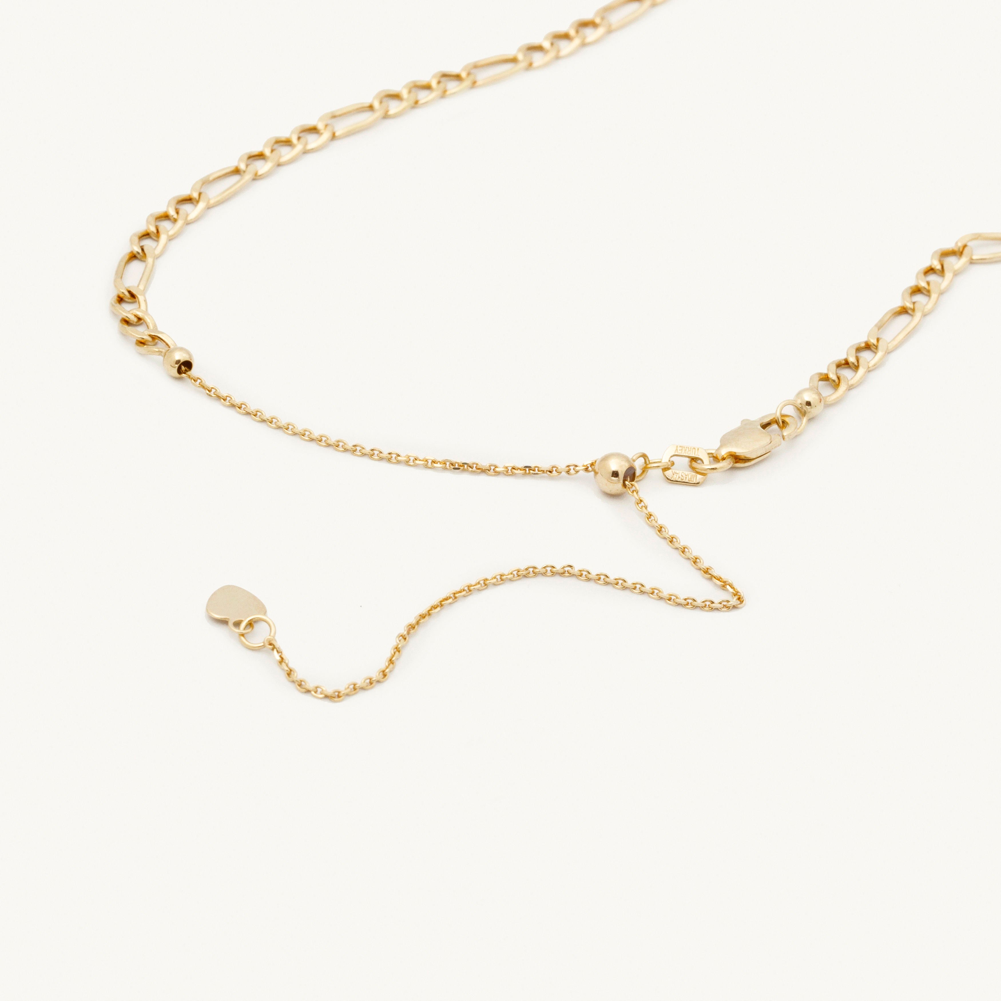 14K Gold Figaro Choker Necklace