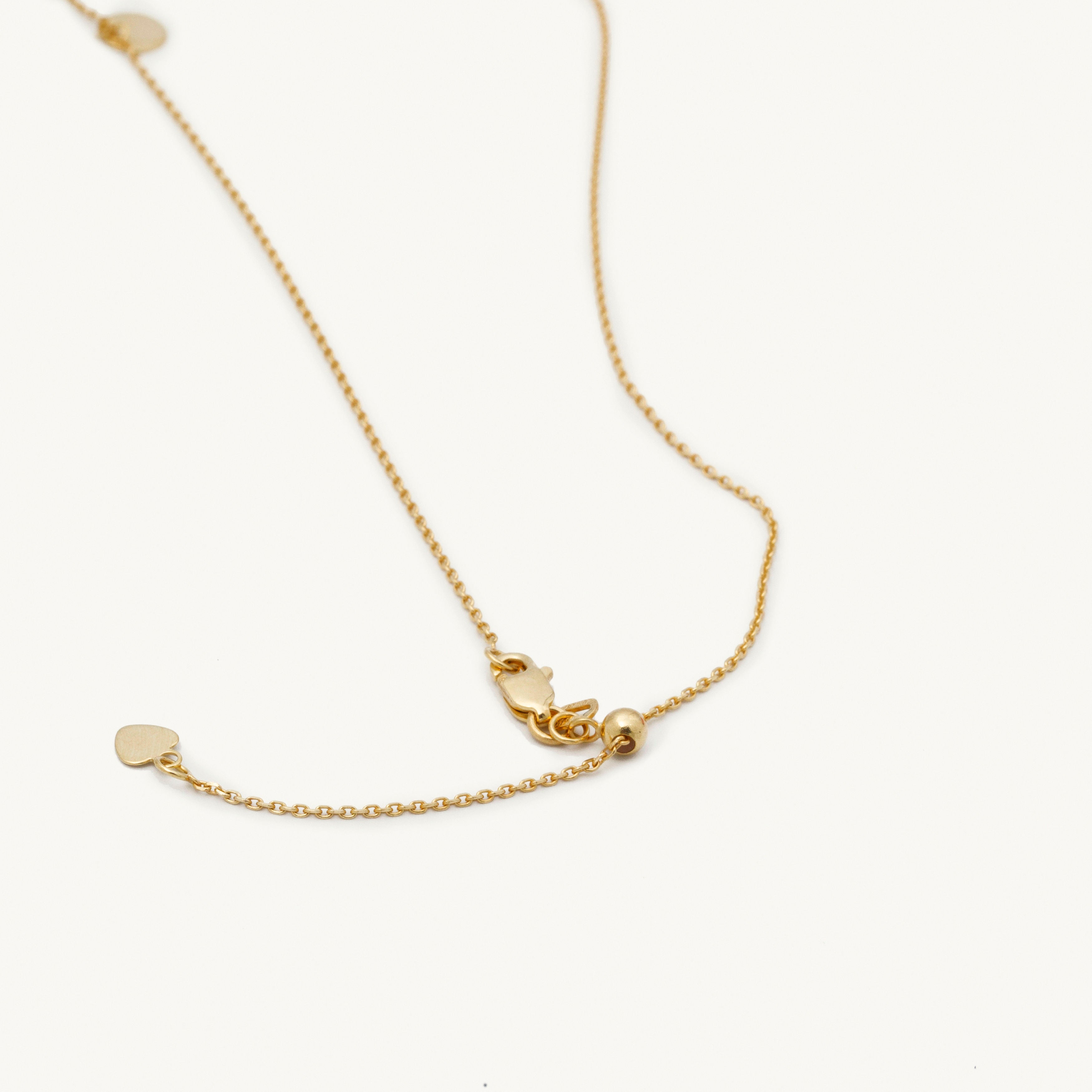 14K Gold Dangle Disc Choker Necklace
