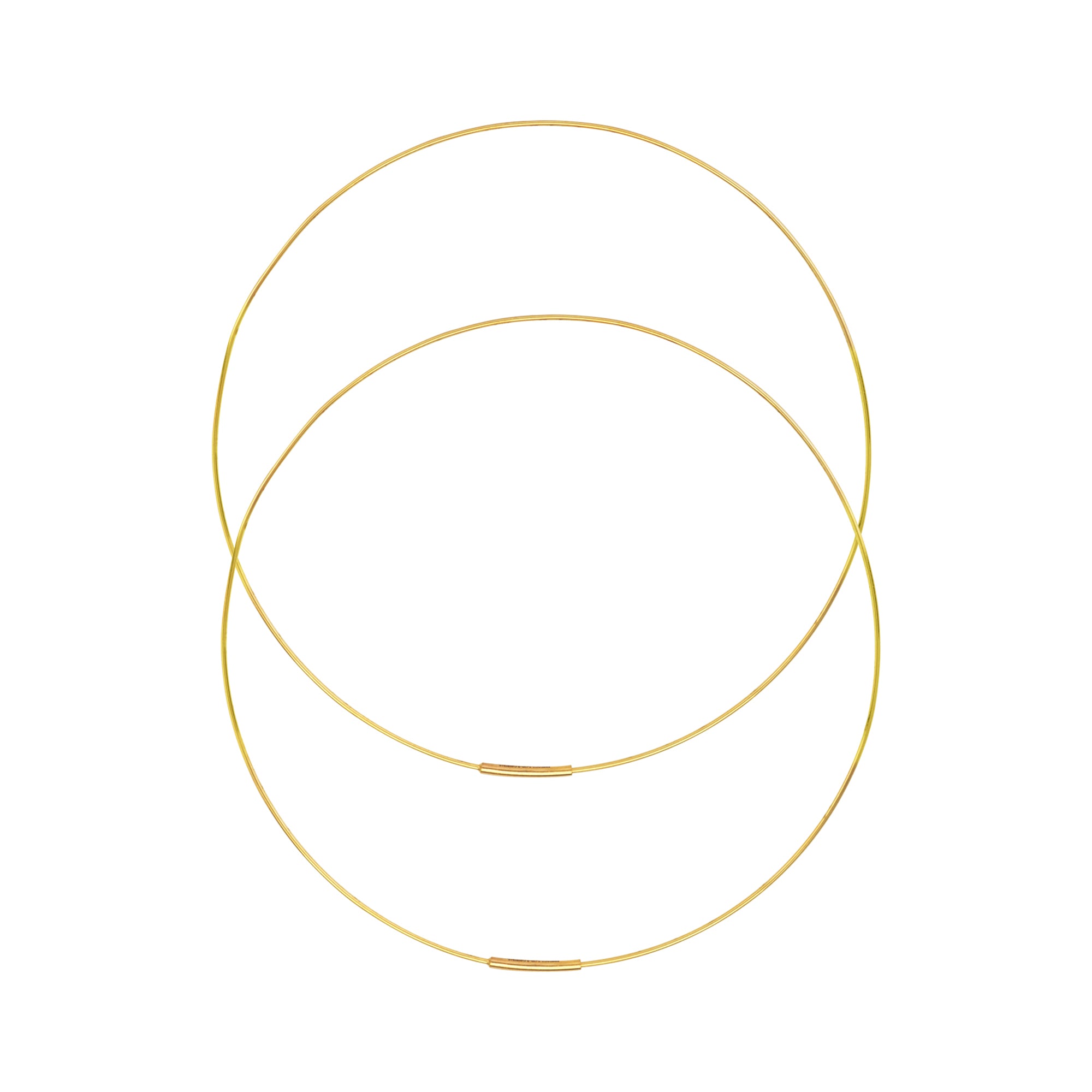 14k gold endless thin hoops