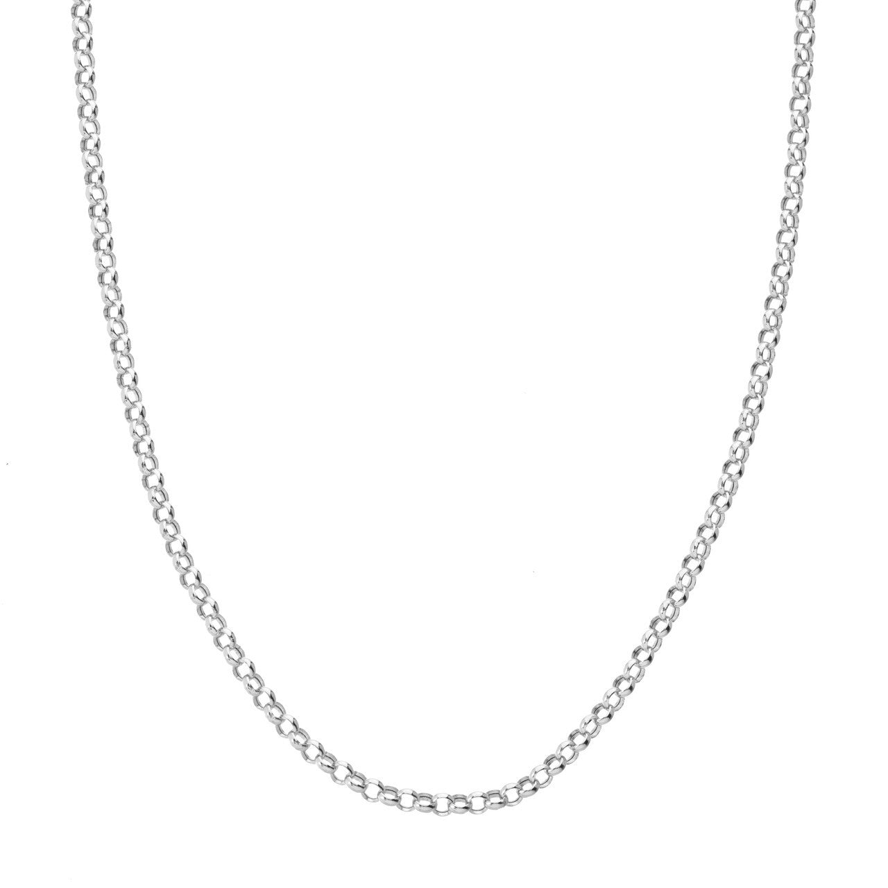 14K Gold 3.8 mm Rolo Round Link Necklace Chain