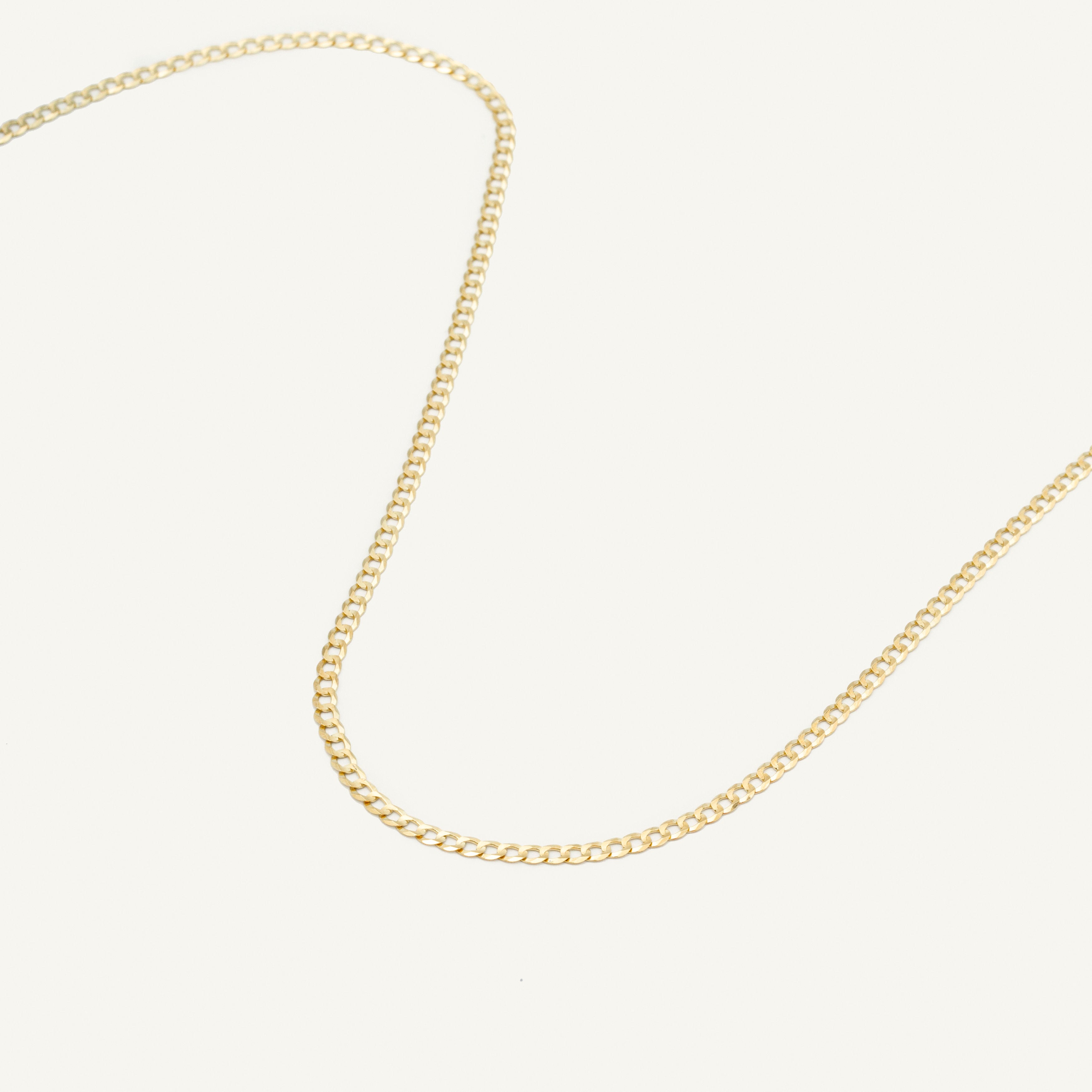 Classic 14K Gold Curb Link Necklace