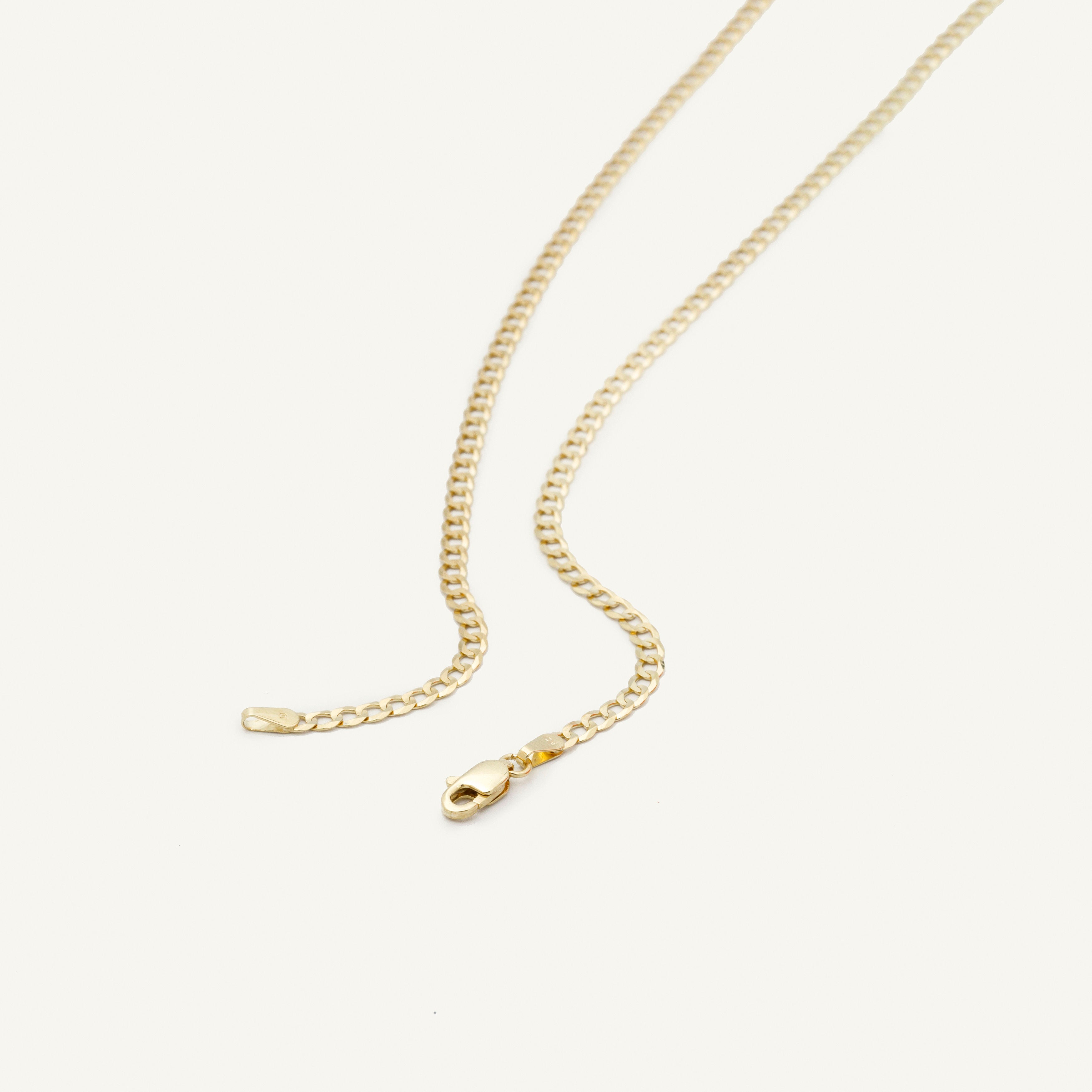 Classic 14K Gold Curb Link Necklace