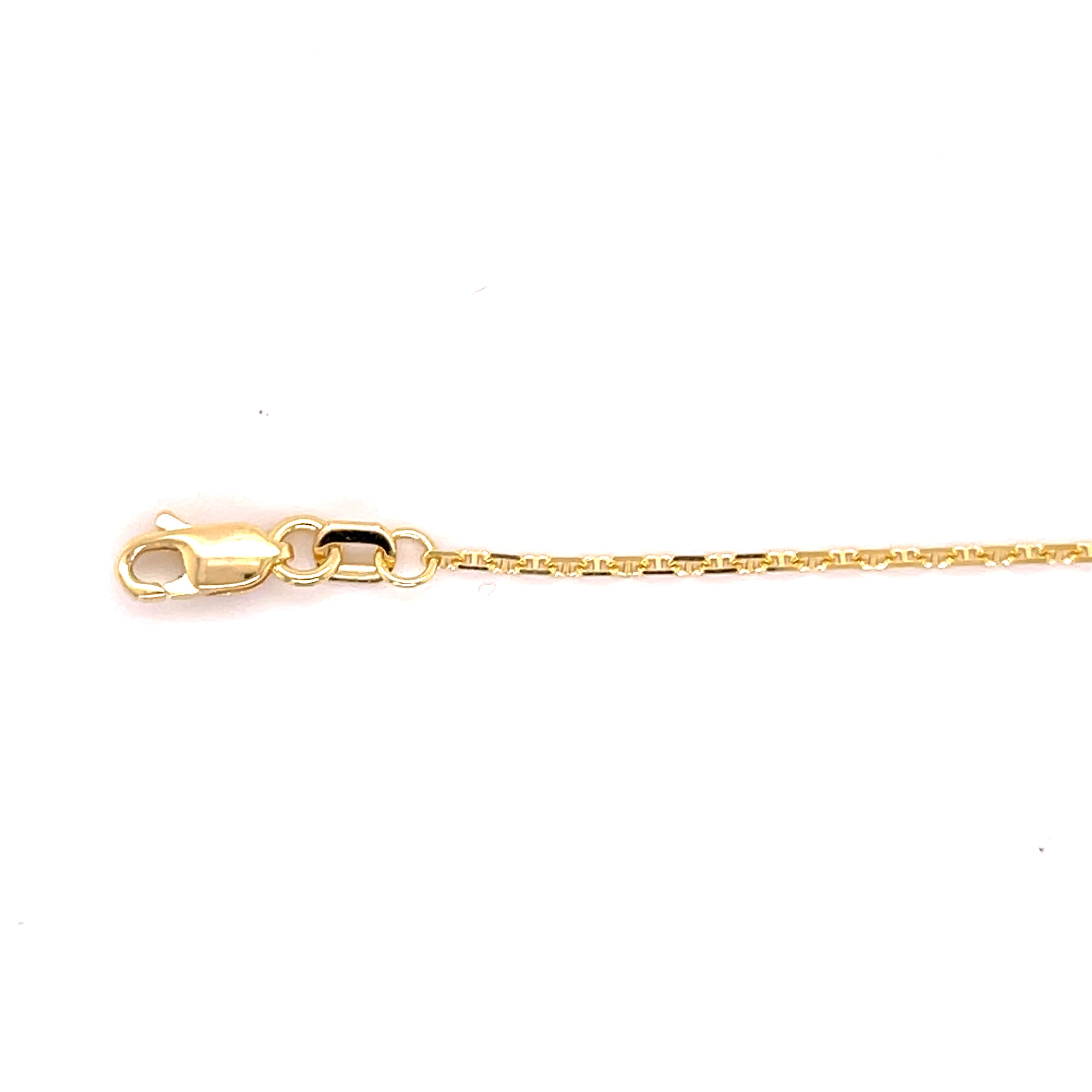 14K Gold Anchor Link Necklace Chain Women
