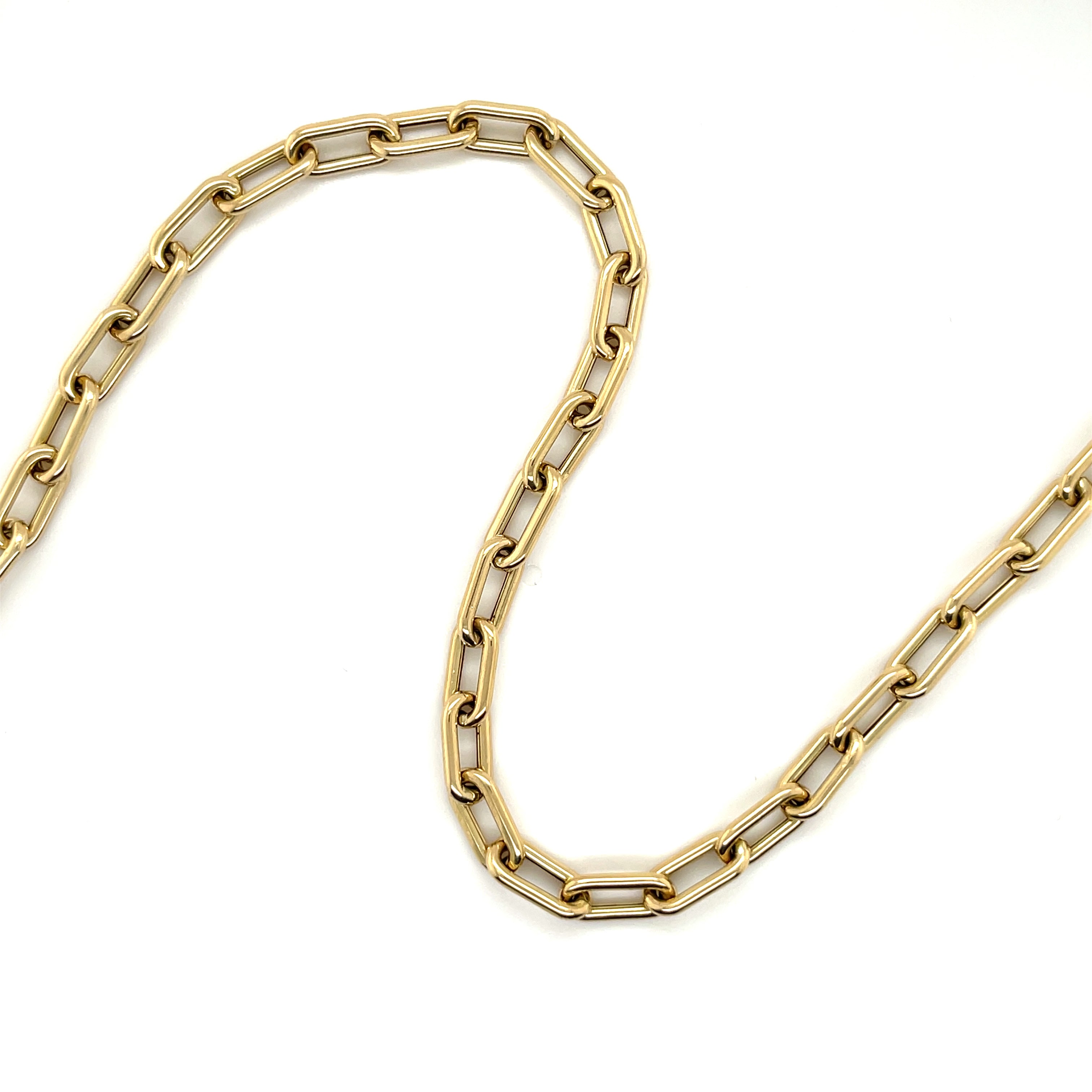 14K Gold Toggle Paperclip Necklace Women