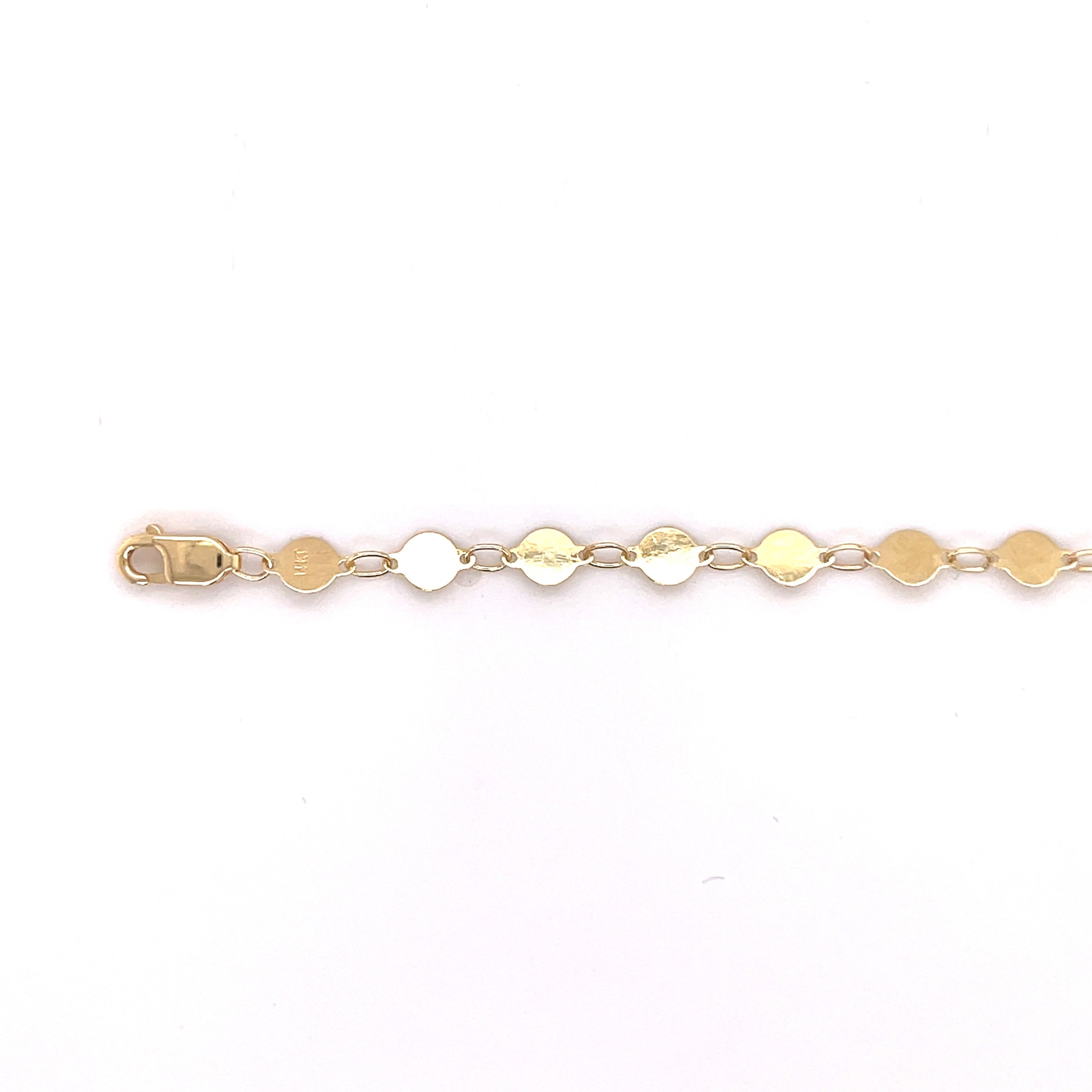 14K Gold Mirror Link Bracelet