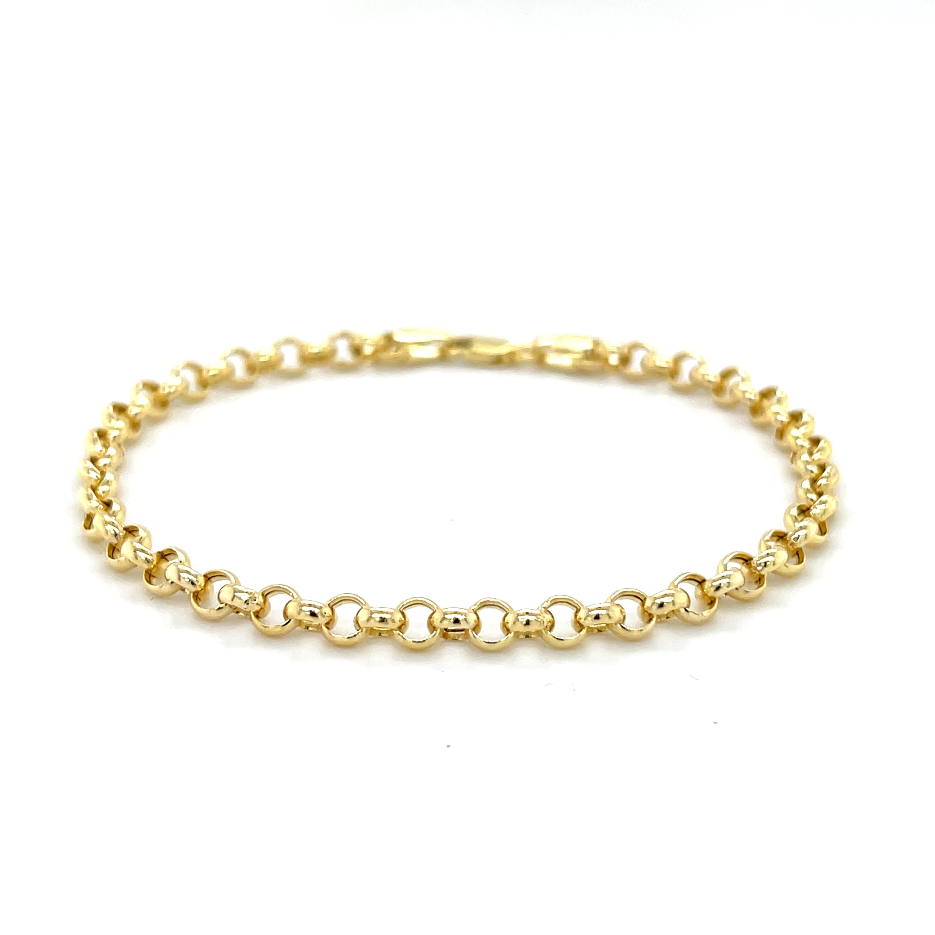 14K Gold Rolo Link Bracelet Women