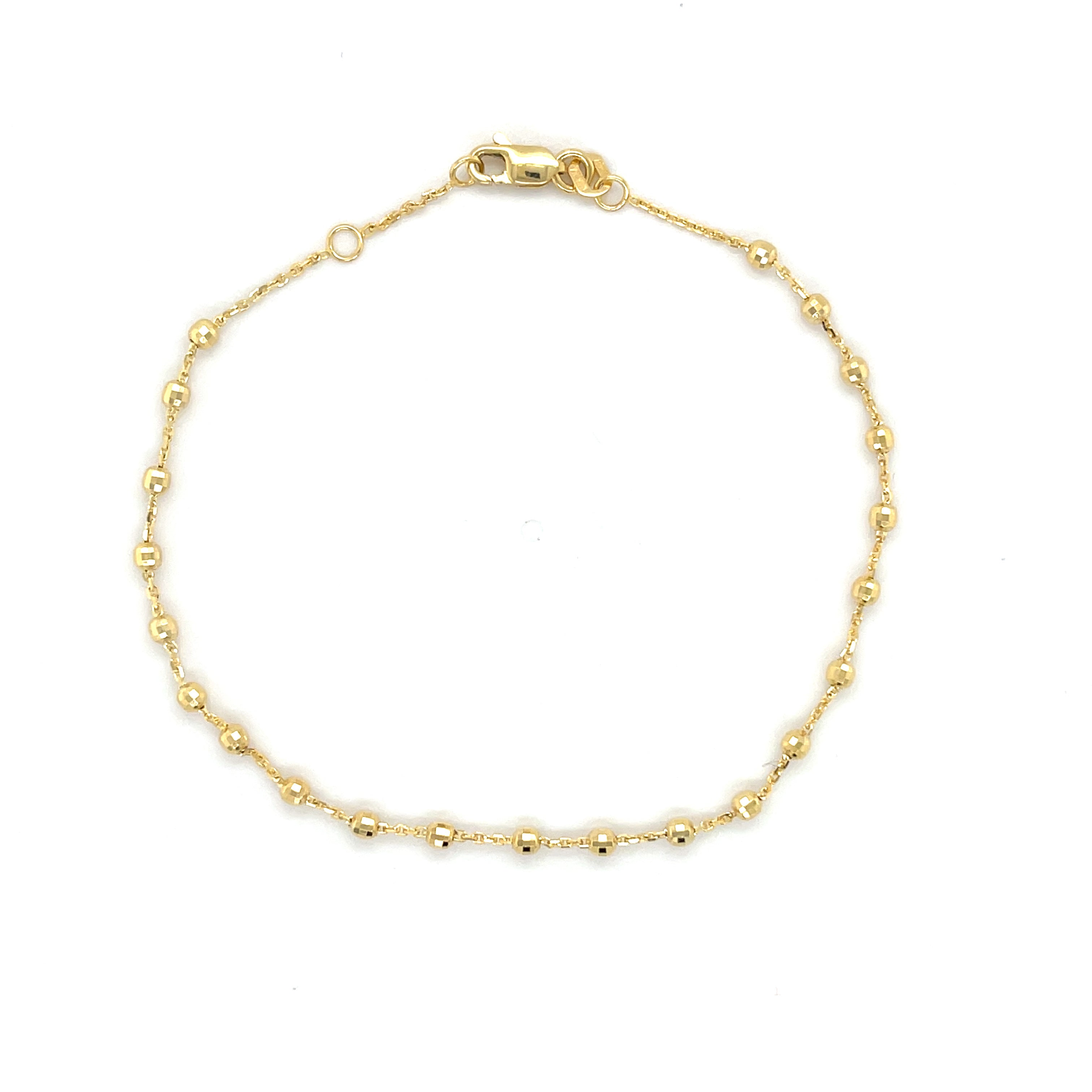 14K Gold Ball Bead Chain Bracelet