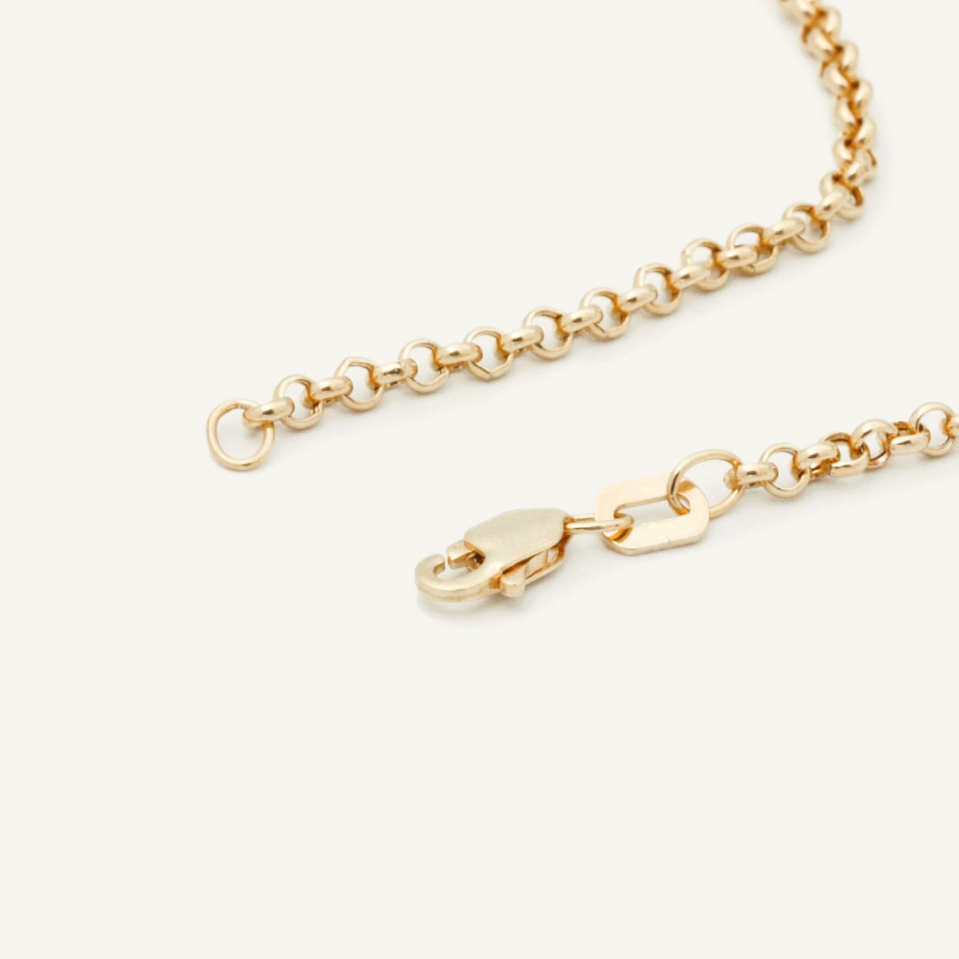 14K Gold Rolo Link Choker Necklace 14 Inch Women