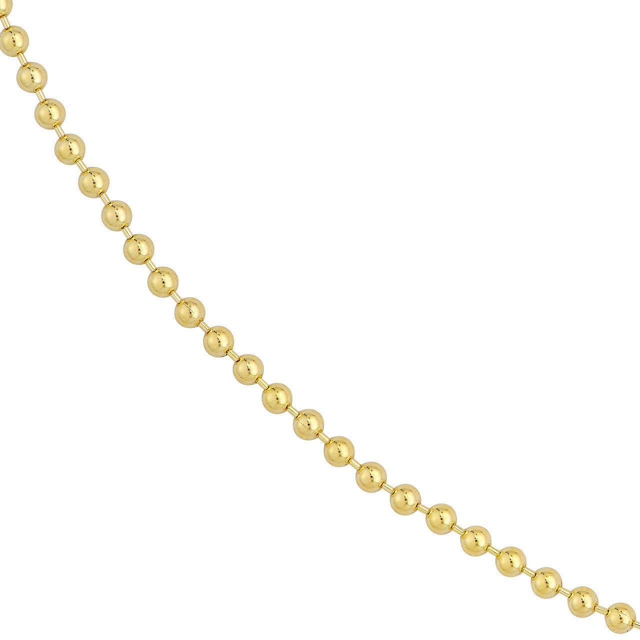 14K Yellow Gold 2.5mm Ball Chain