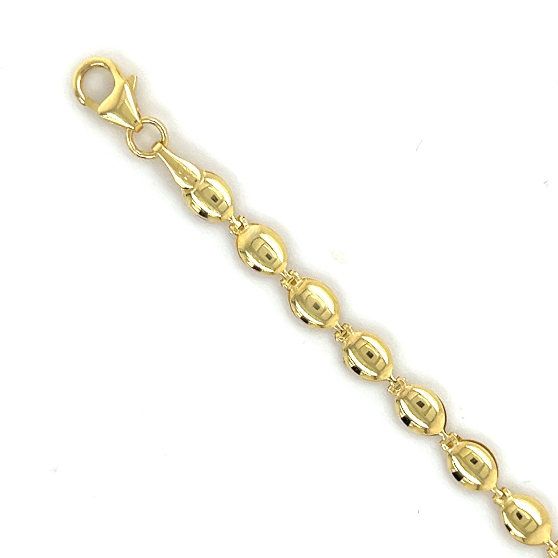 14K Gold Pebble Bead Bracelet