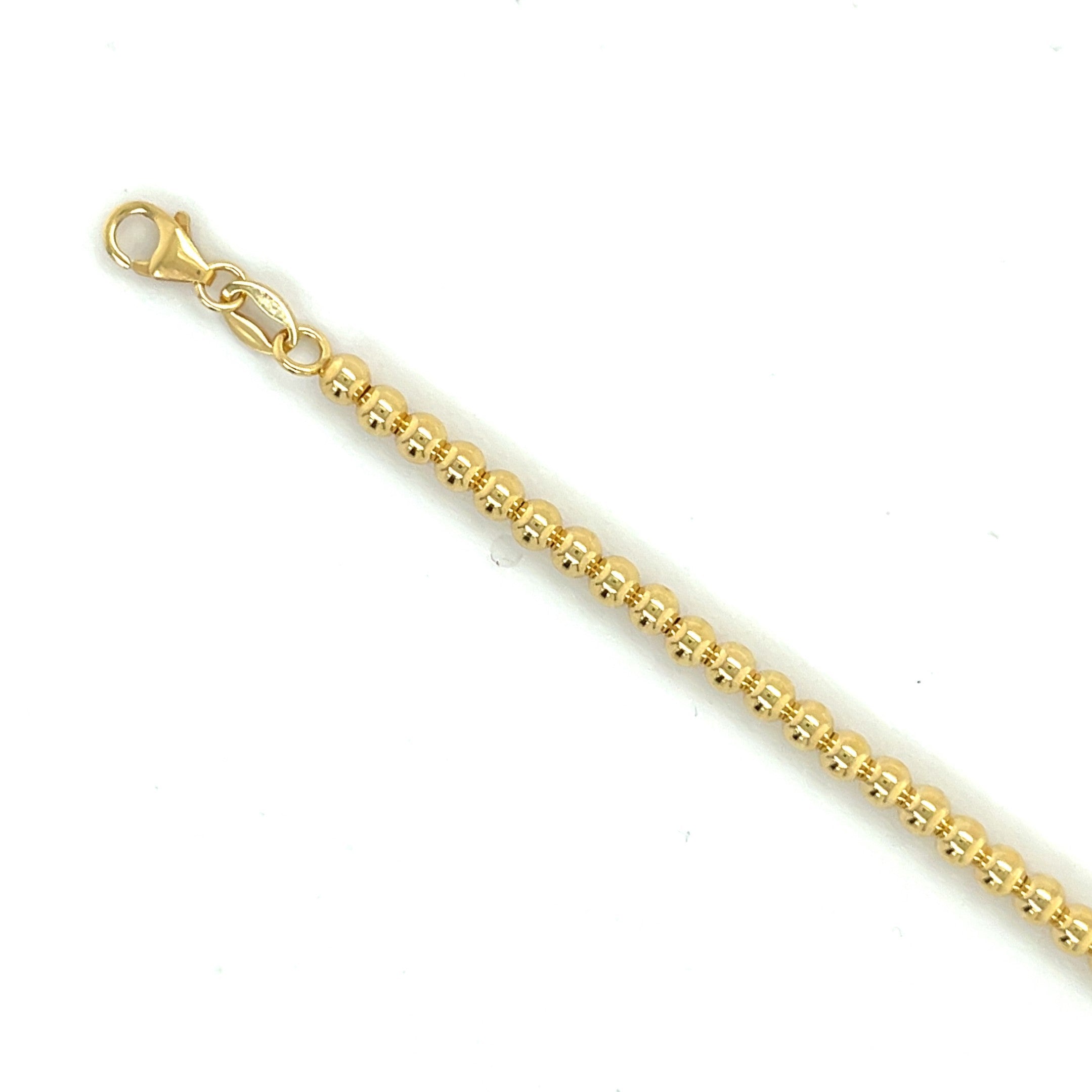 14K YELLOW GOLD BALL NECKLACE CHAIN