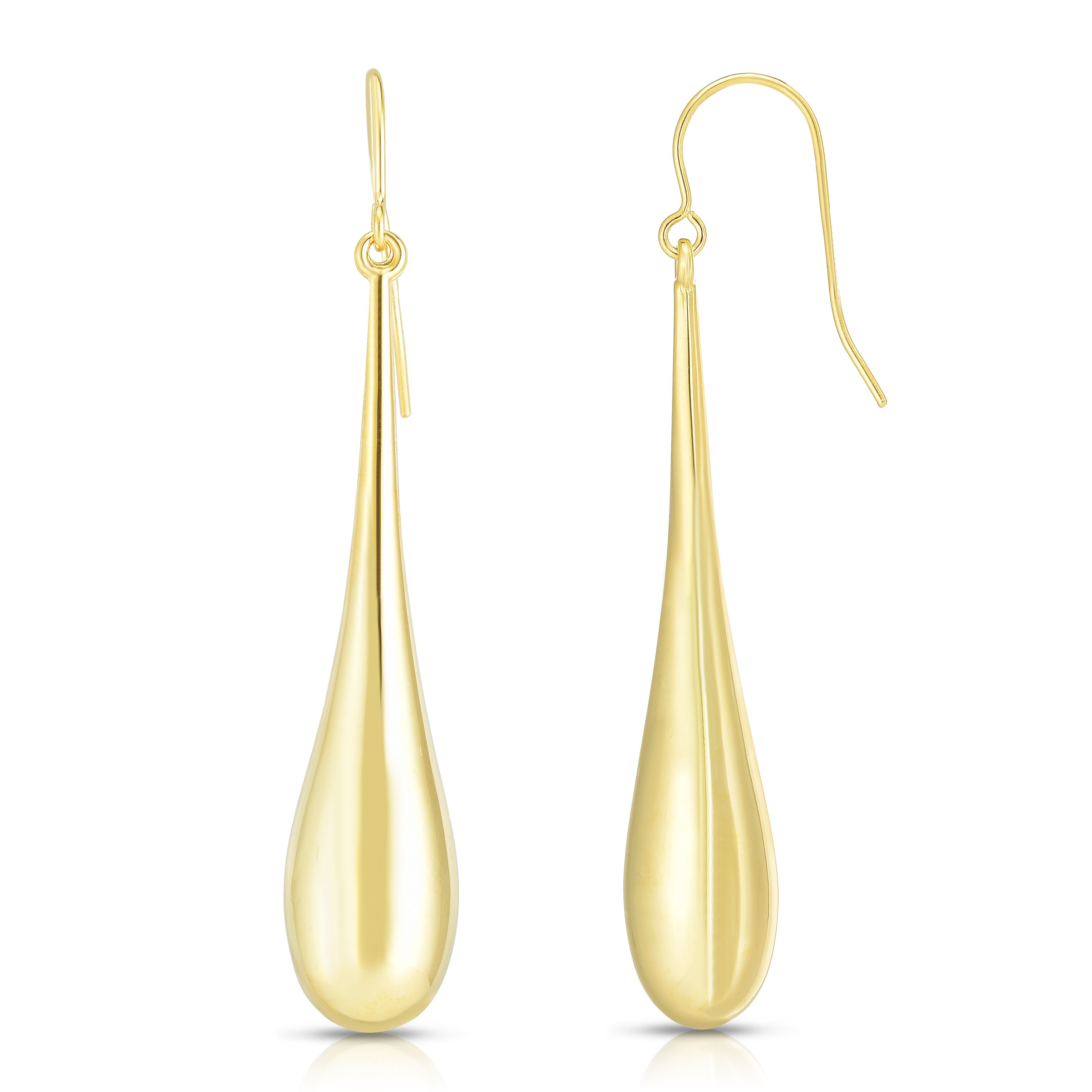 14K Gold Large Teardrop Earrings