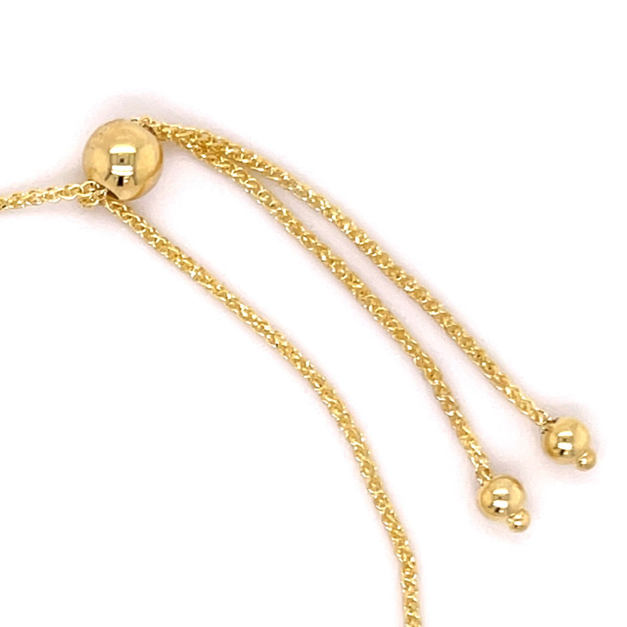 14K Gold Pearl Bolo Bracelet Women