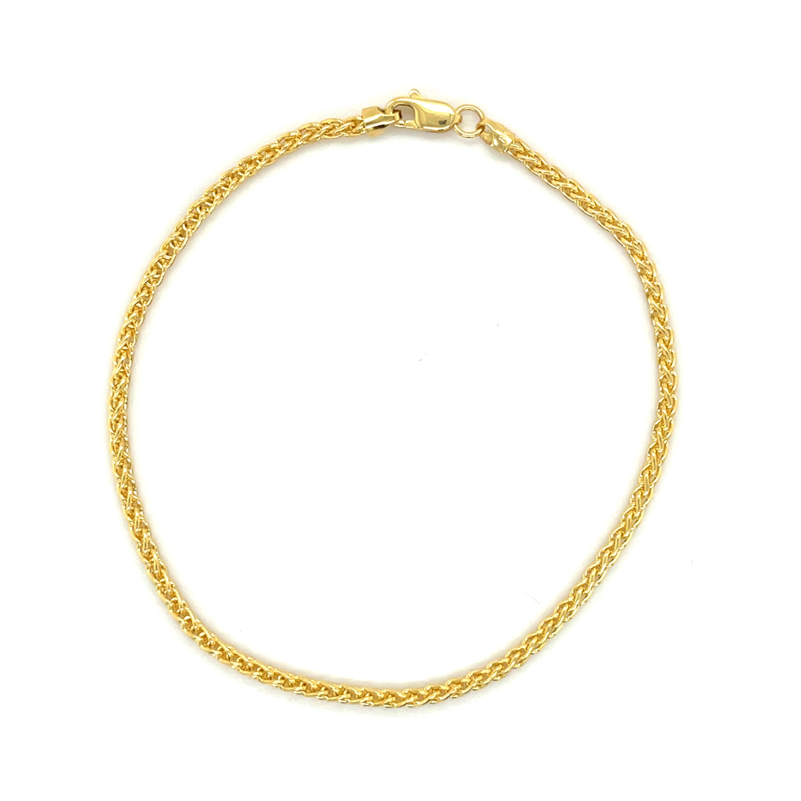 14K Gold Wheat Bracelet
