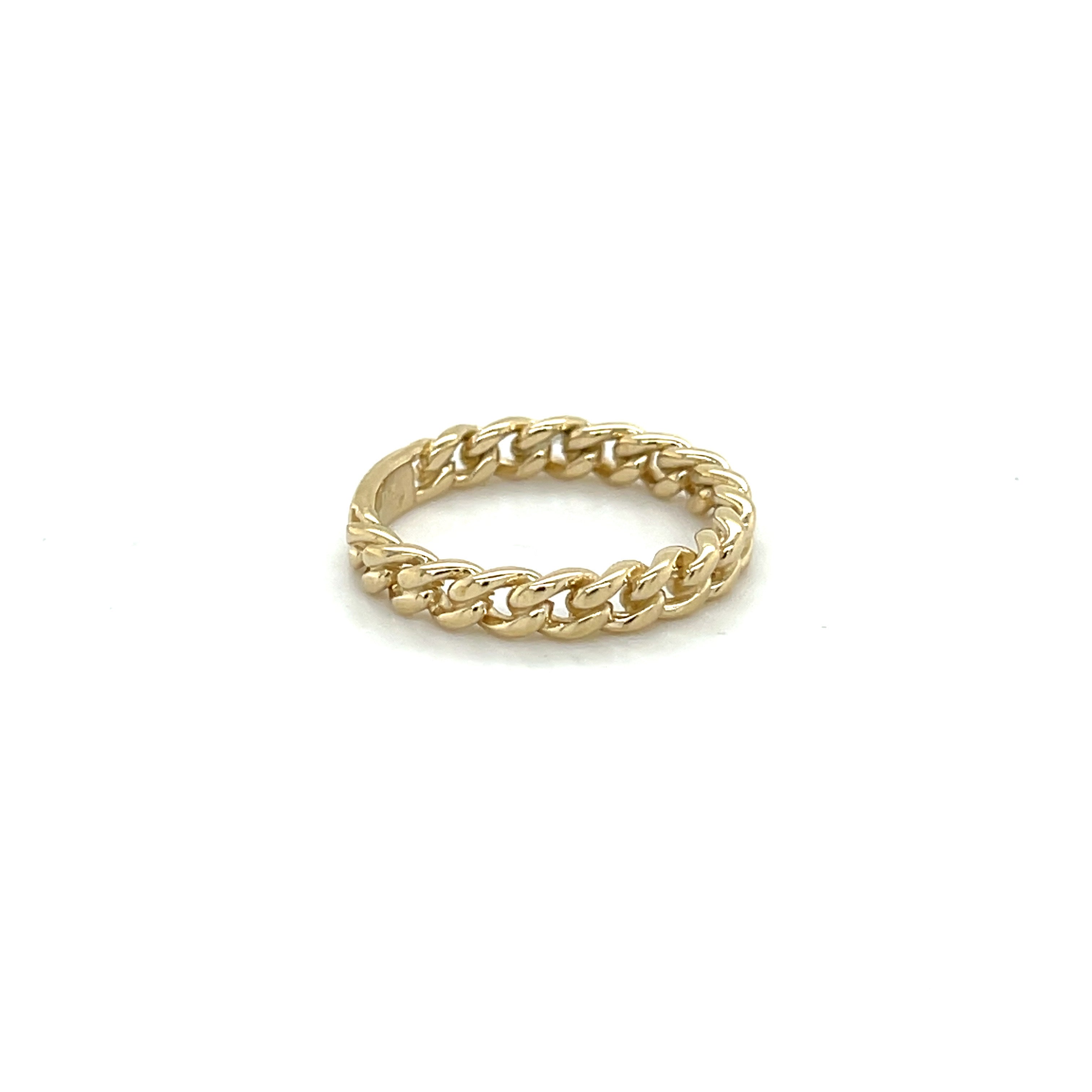 14K Gold Curb Ring
