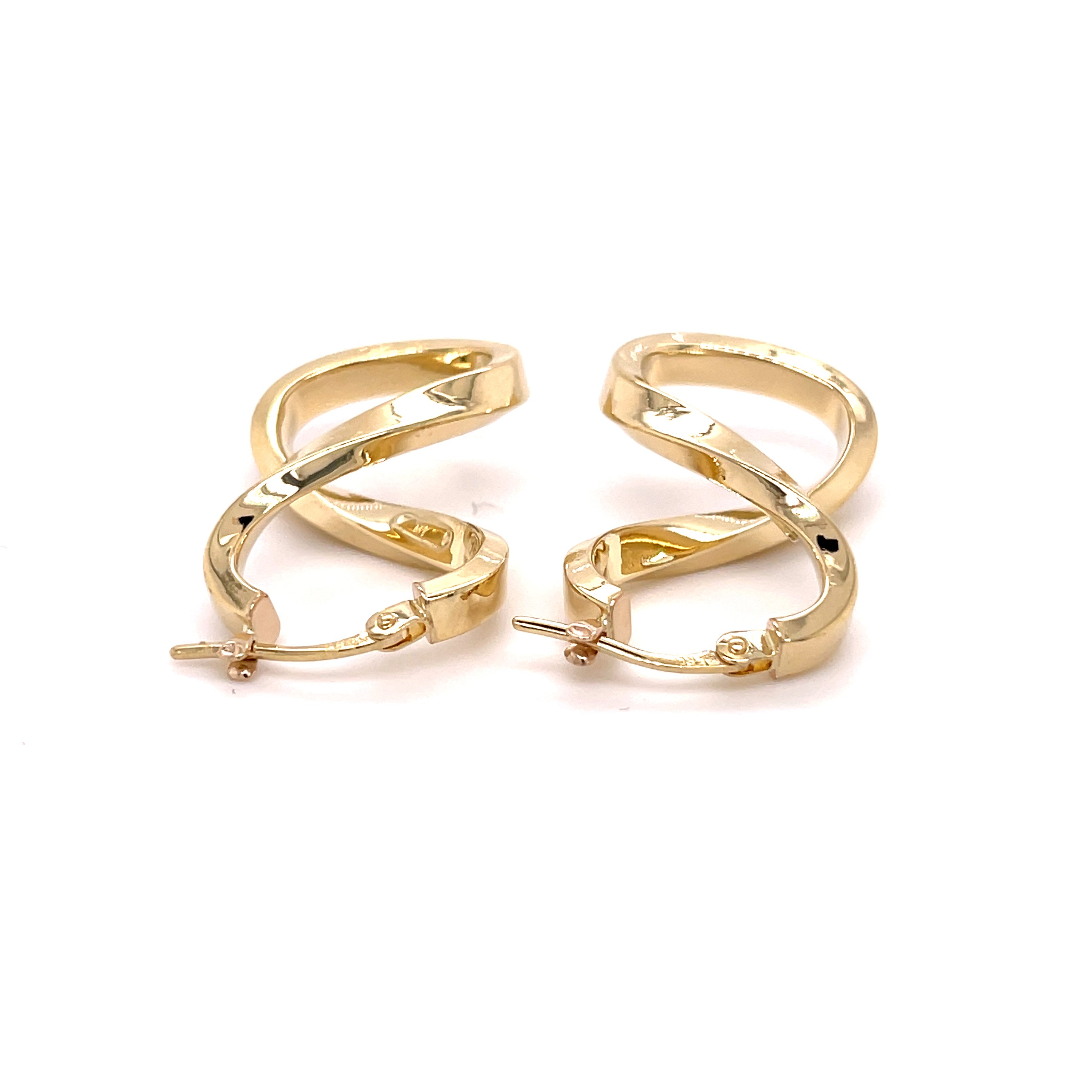 14K Gold Infinity Hoop Earrings