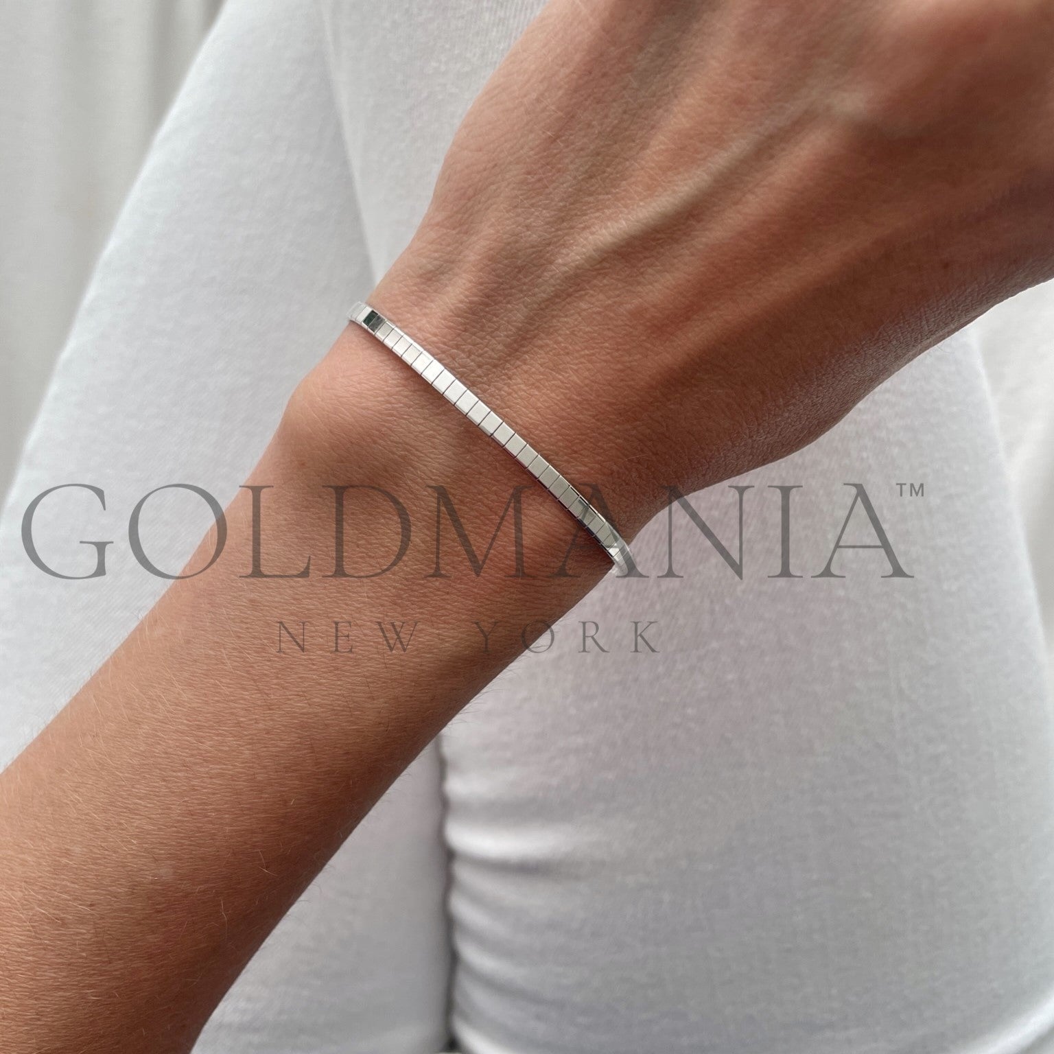 14k Yellow Gold Omega Bracelet, 7", 3.2mm