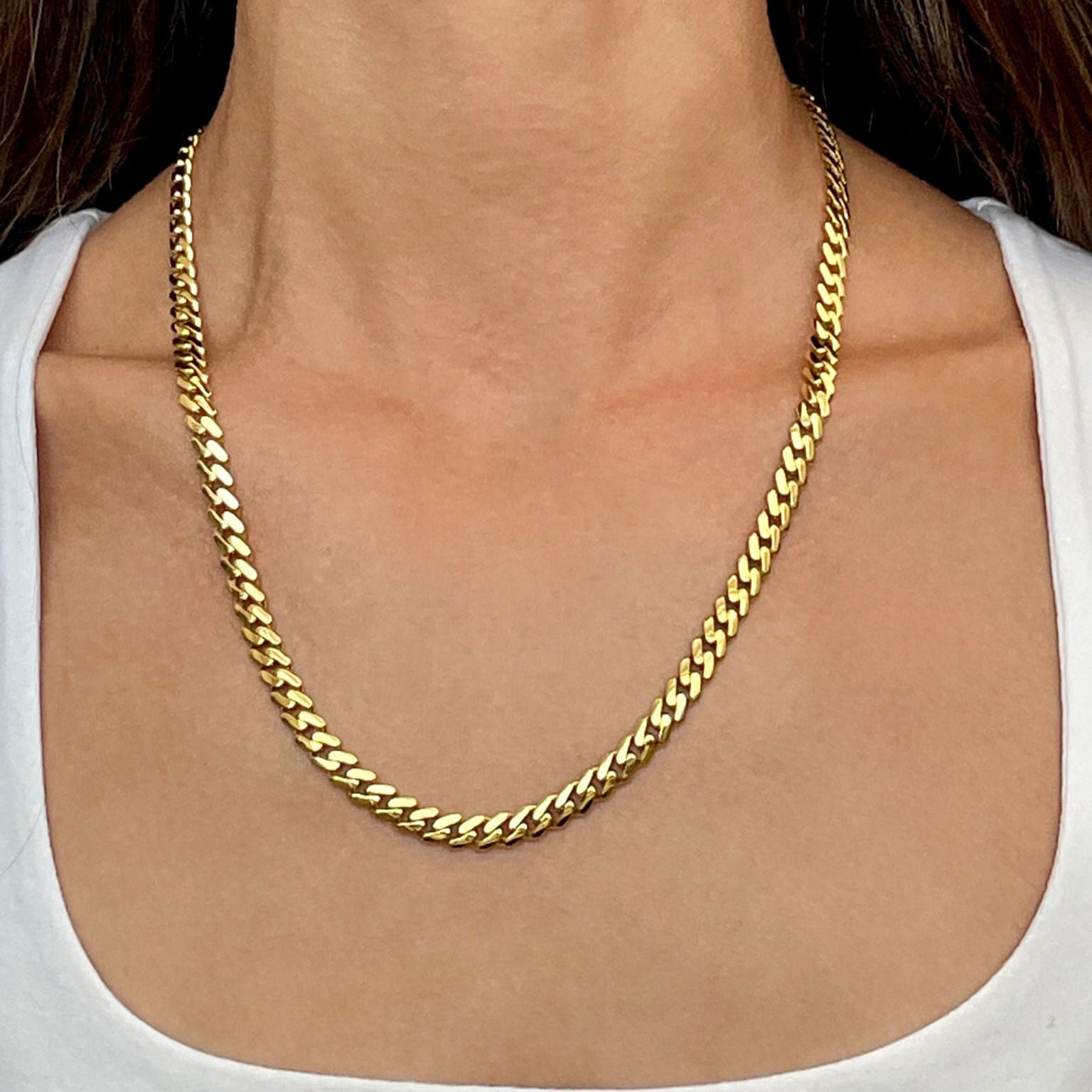 14K Gold 6.5 mm Miami Cuban Necklace