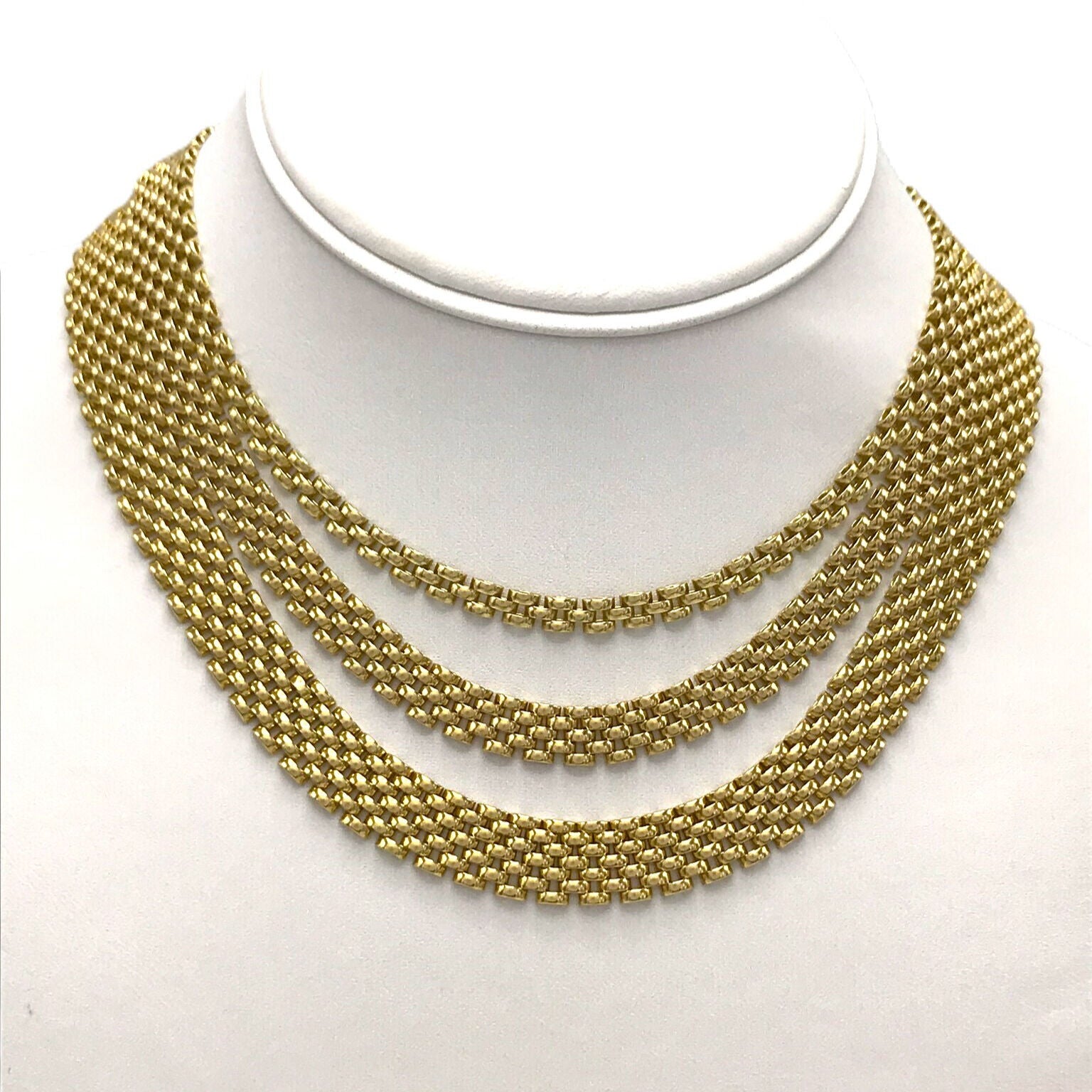 14K Yellow Gold Panther Link Necklace