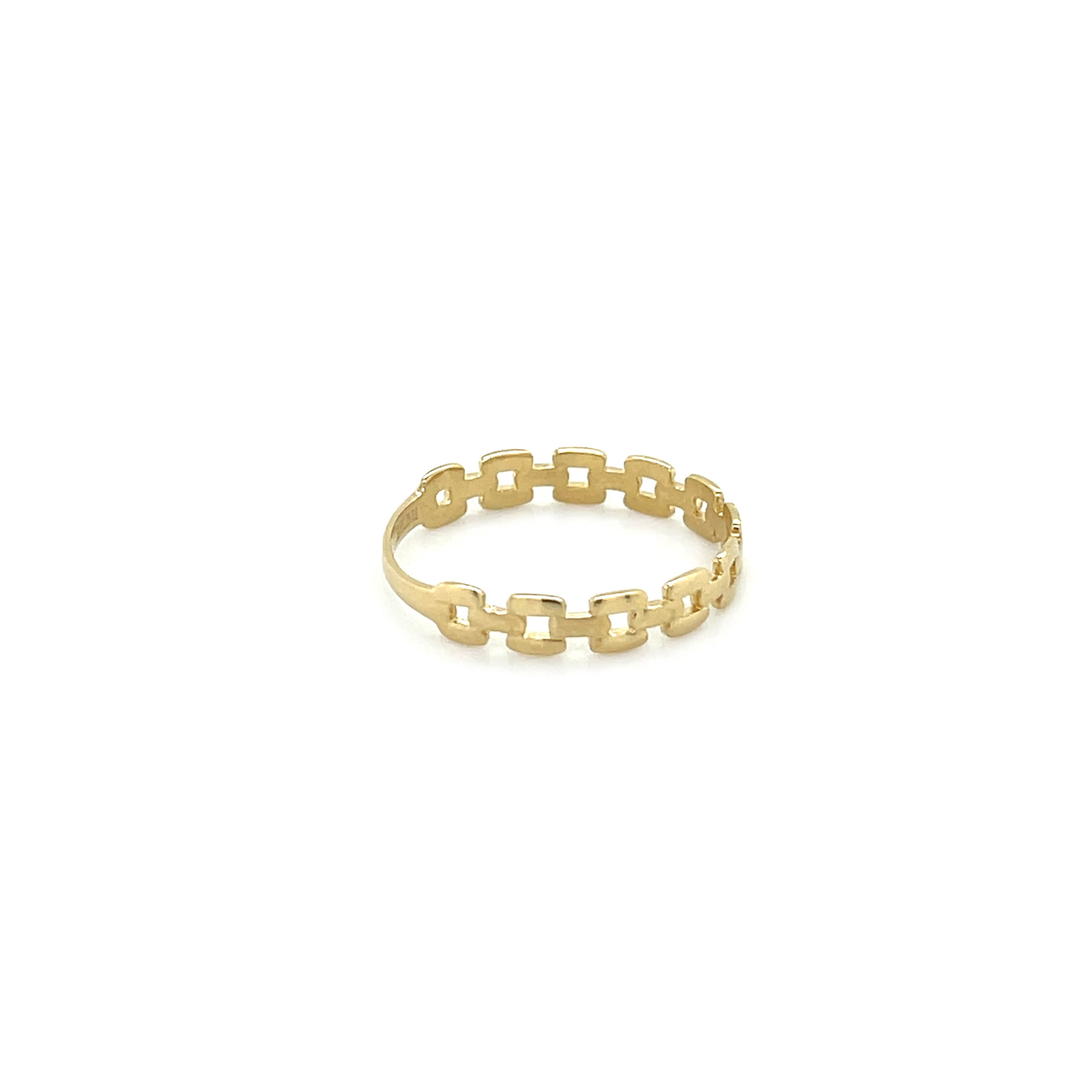 14K Gold Link Ring