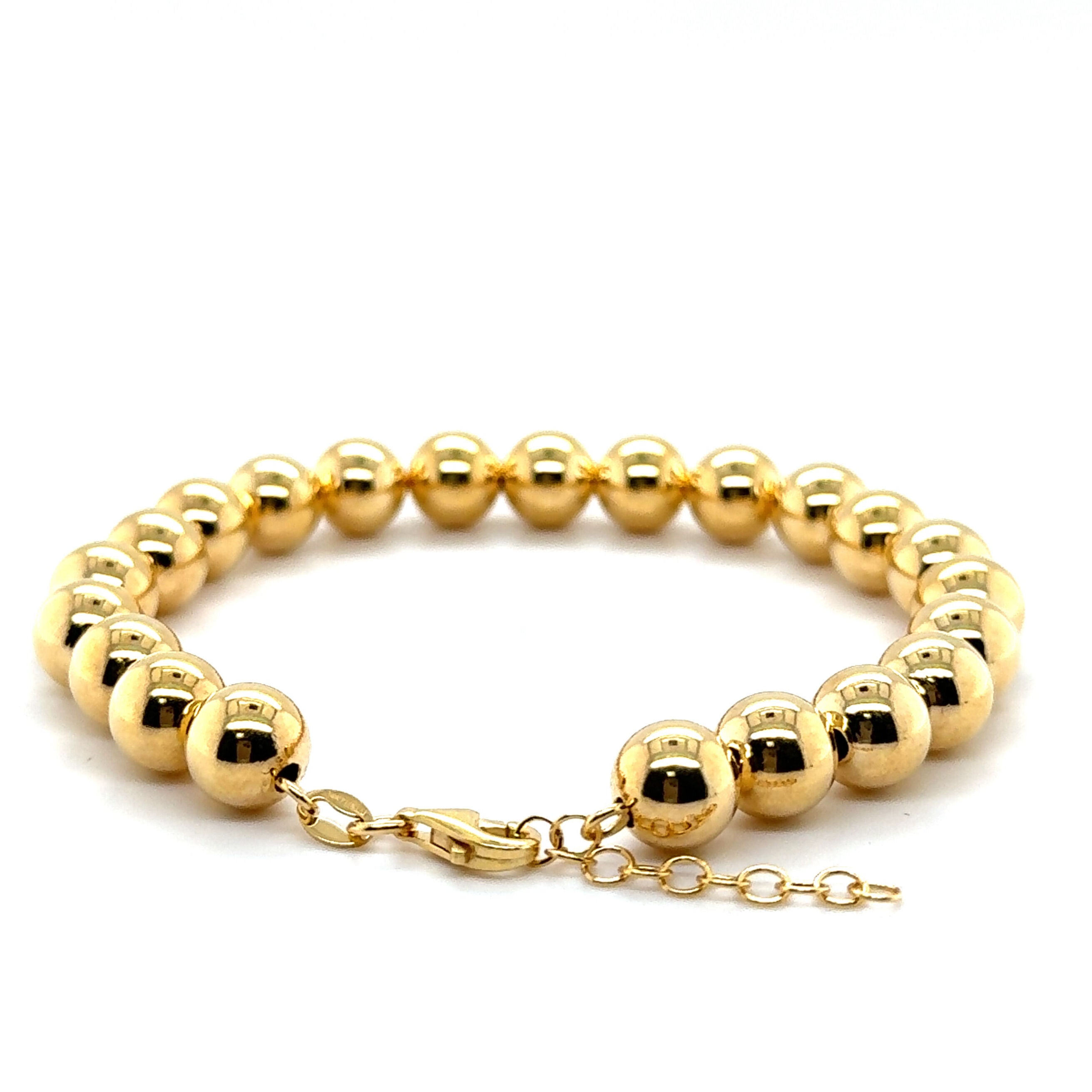 14K Gold Chunky Ball Bracelet