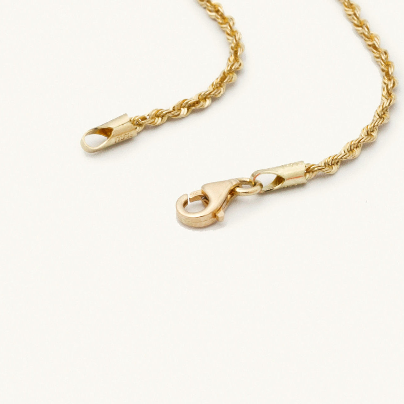 14K SOLID GOLD ROPE NECKLACE