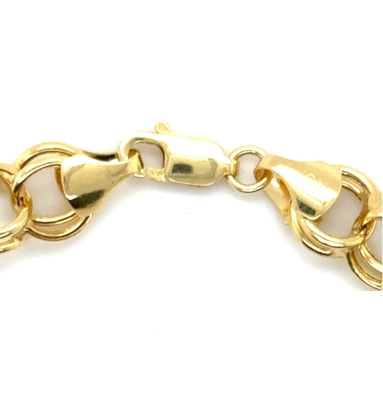 14k yellow gold charm link chain bracelet
