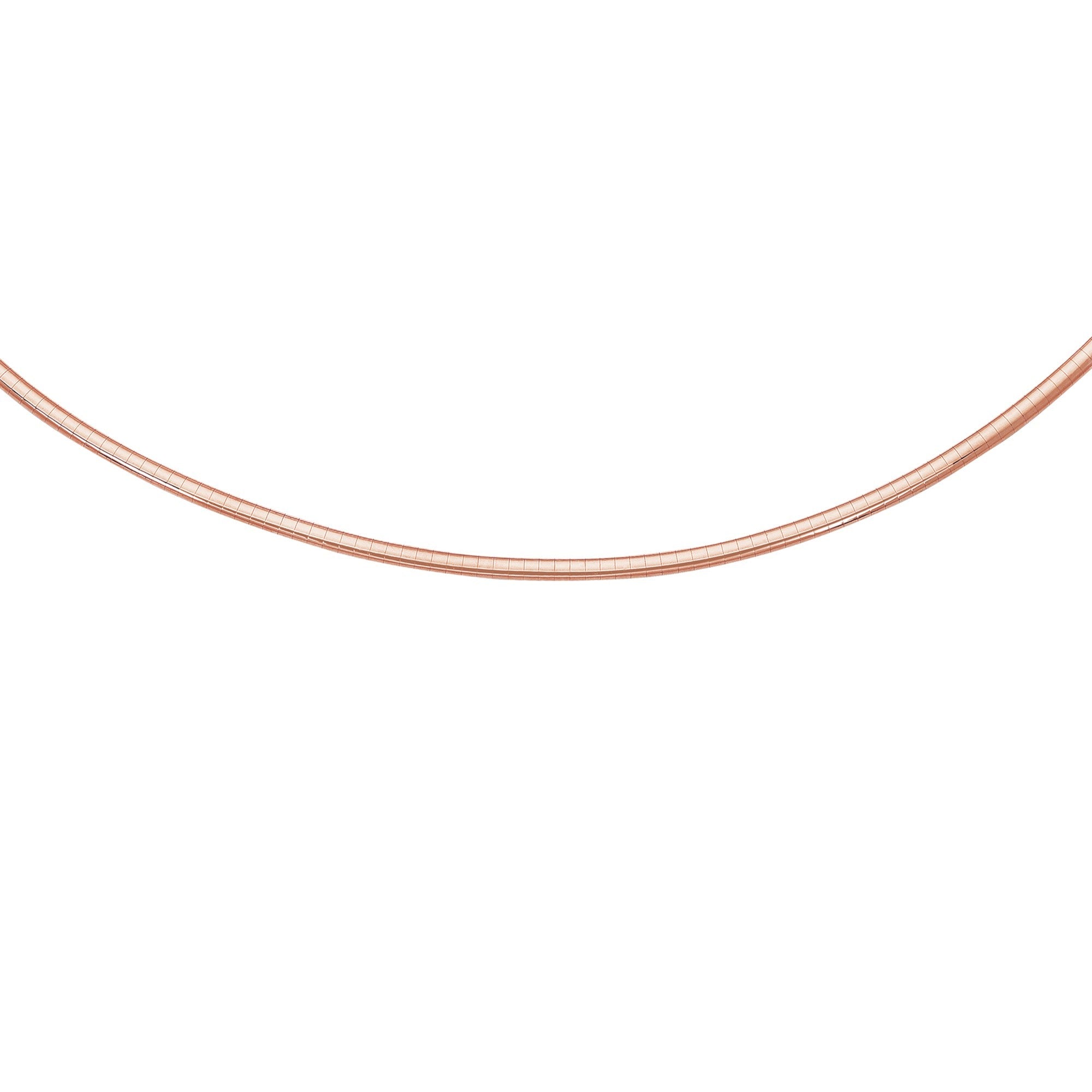 14K Rose Gold Omega Necklace Chain Women
