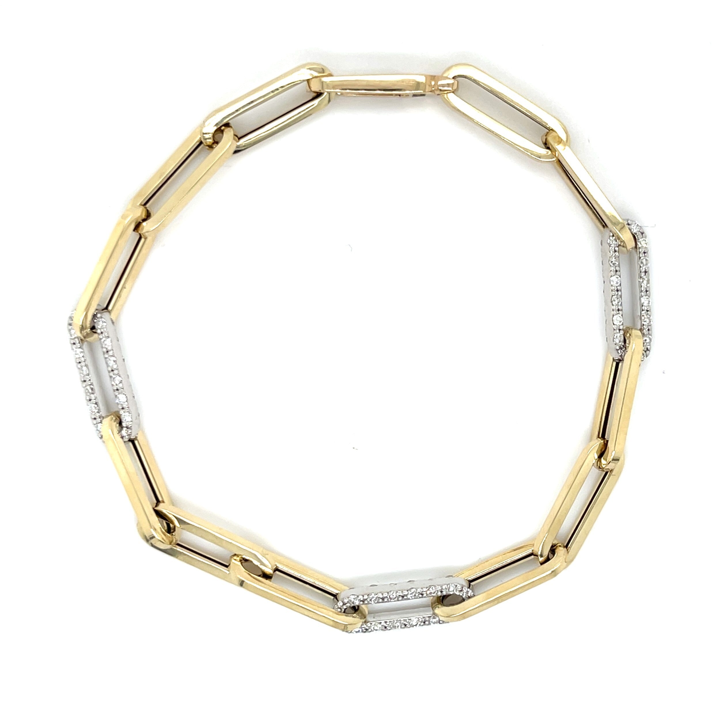 1 Ct Diamond Paperclip Bracelet