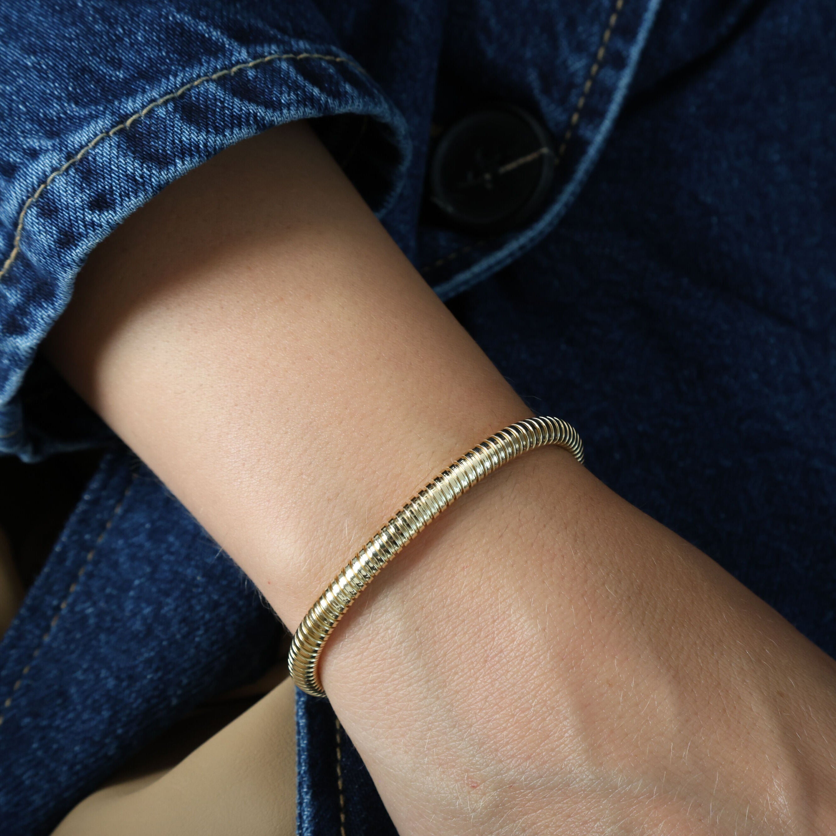 14K Gold Tubogas Bracelet