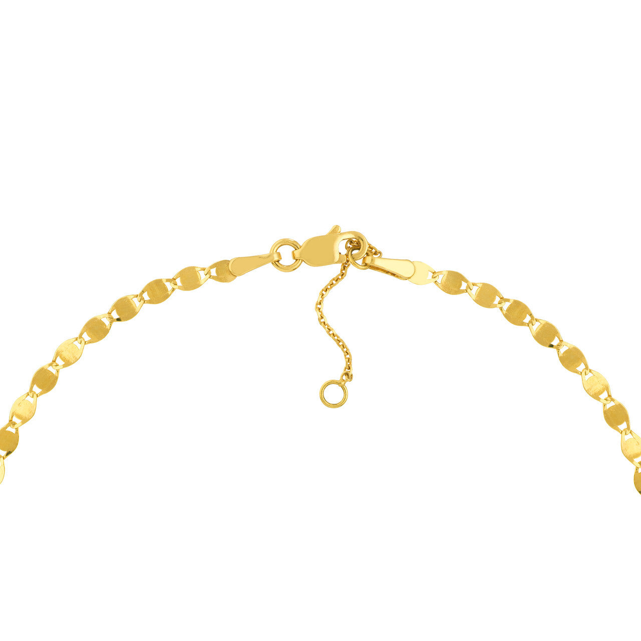 14K Gold Mirror Link Anklet