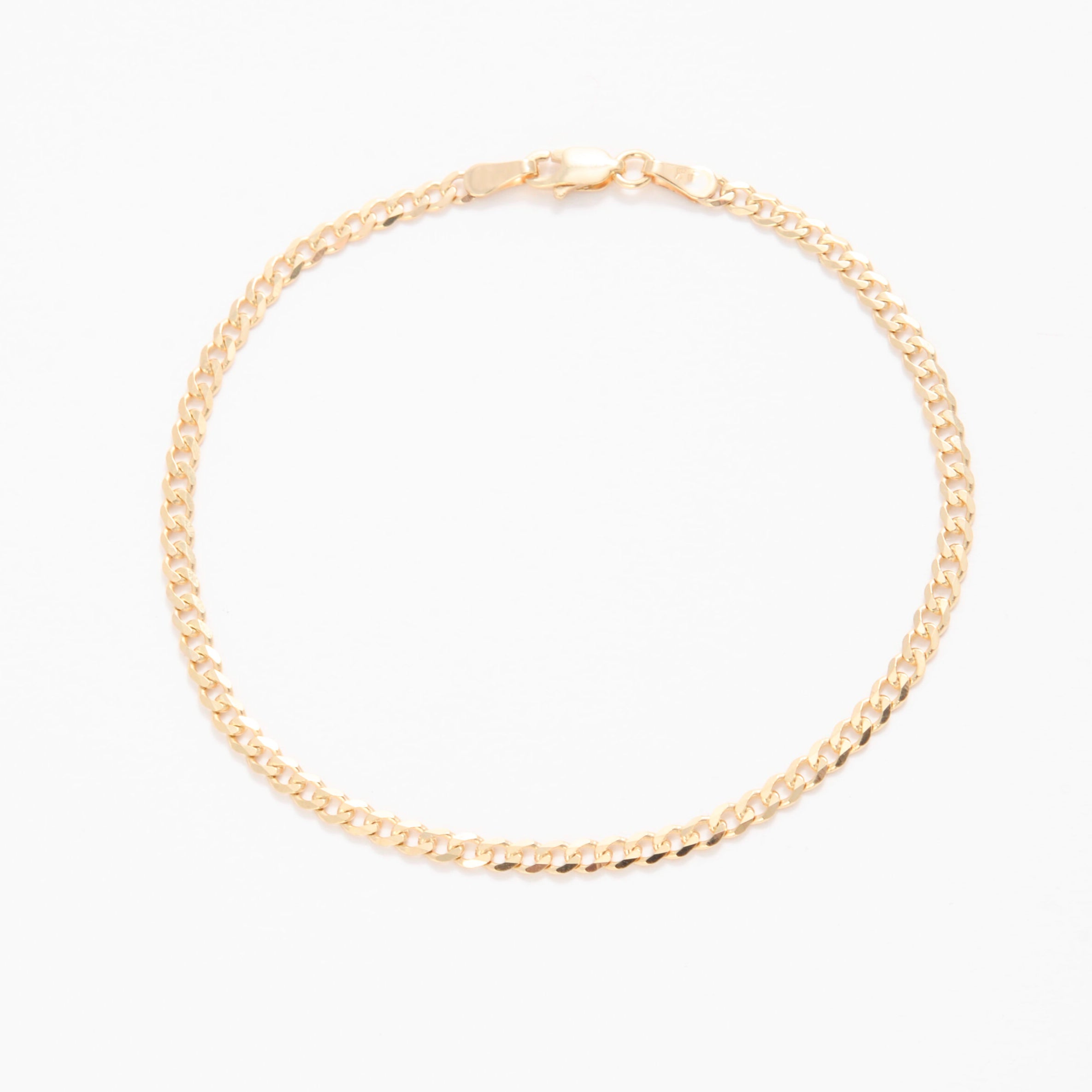 14K Gold 2.7mm Curb Link Bracelet