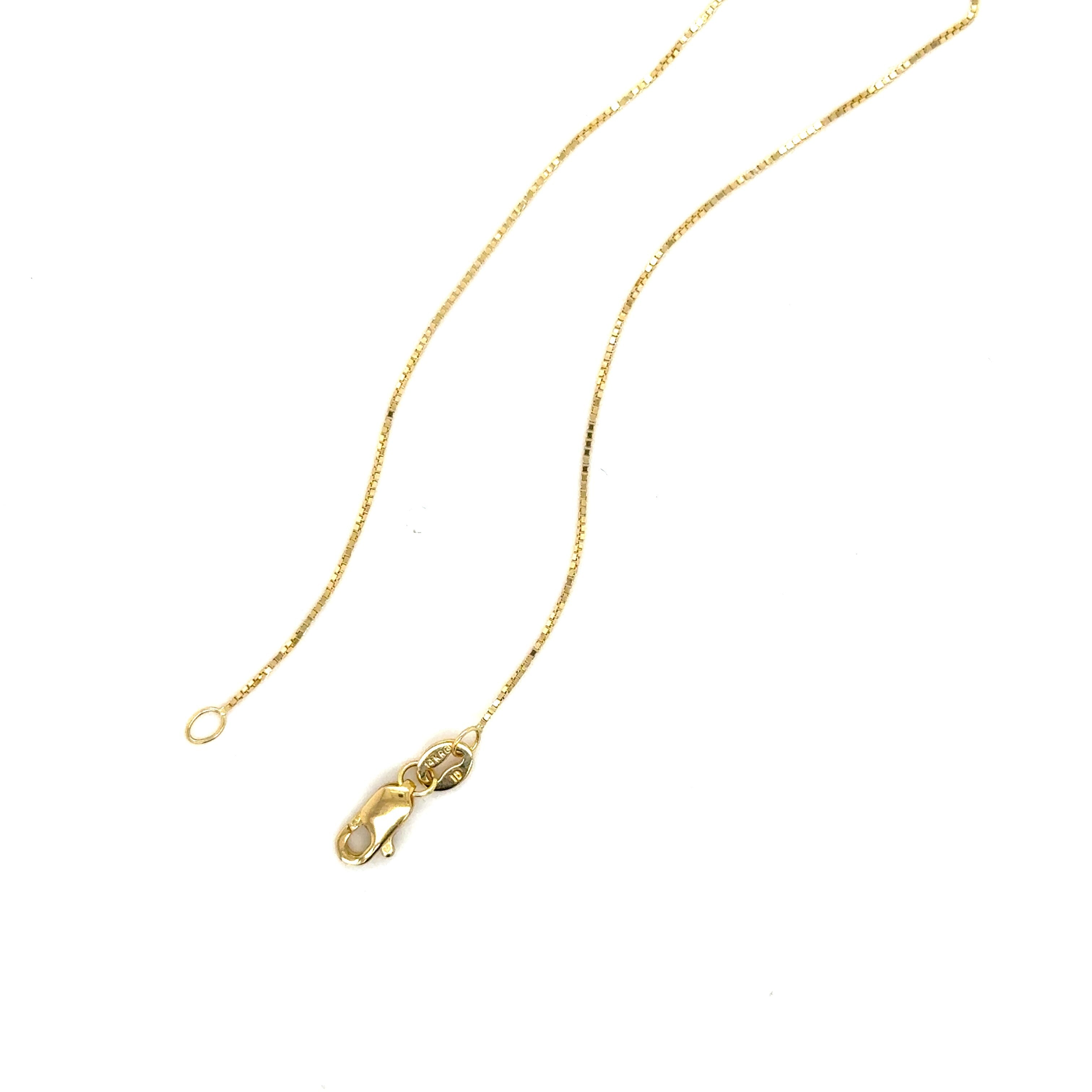 14K Gold Heart & Key Pendant Necklace